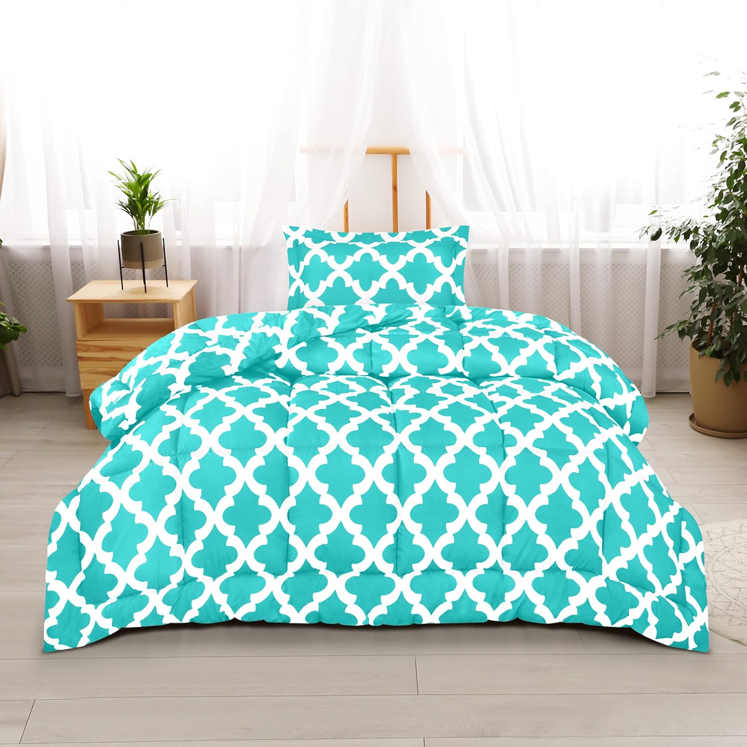 Utopia Bedding Juego de ropa de cama con 1 funda de almohada – Juego de edredón de 2 piezas – Edredón alternativo al plumón – Suave y cómodo –