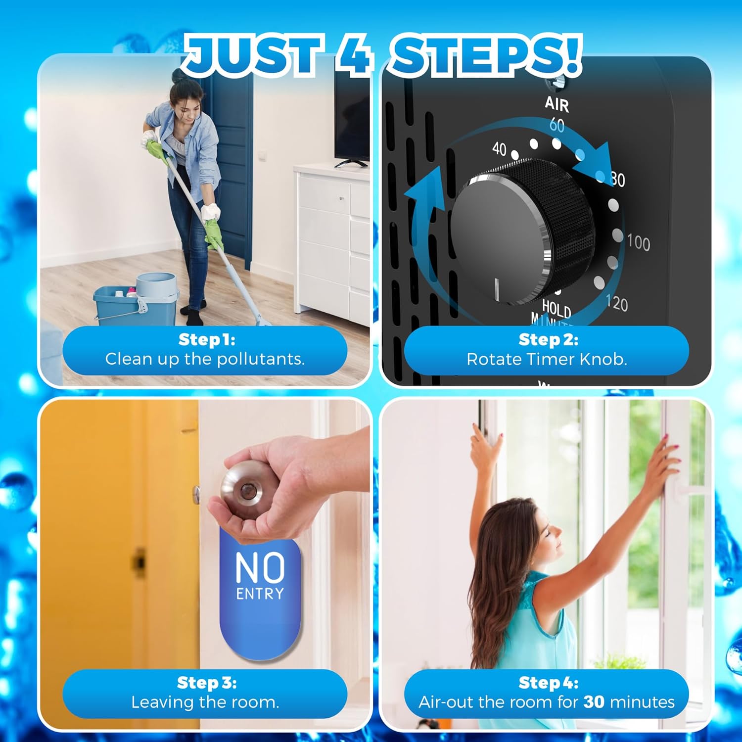 Generador de ozono Agua y Aire 38,000mgh, Eliminación de olores de máquina de ozono comercial, Máquina de ozono de alta capacidad, generador de