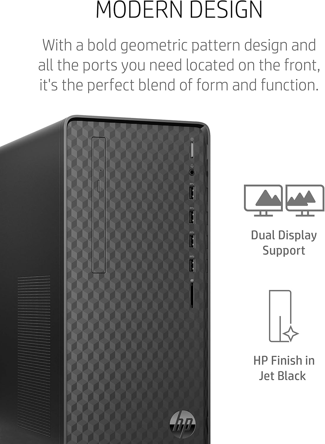HP Escritorio premium más nuevo, procesador AMD Ryzen 5 5600G, 12 GB de RAM, 512 GB de almacenamiento SSD, Windows 11 Home, rendimiento de alta