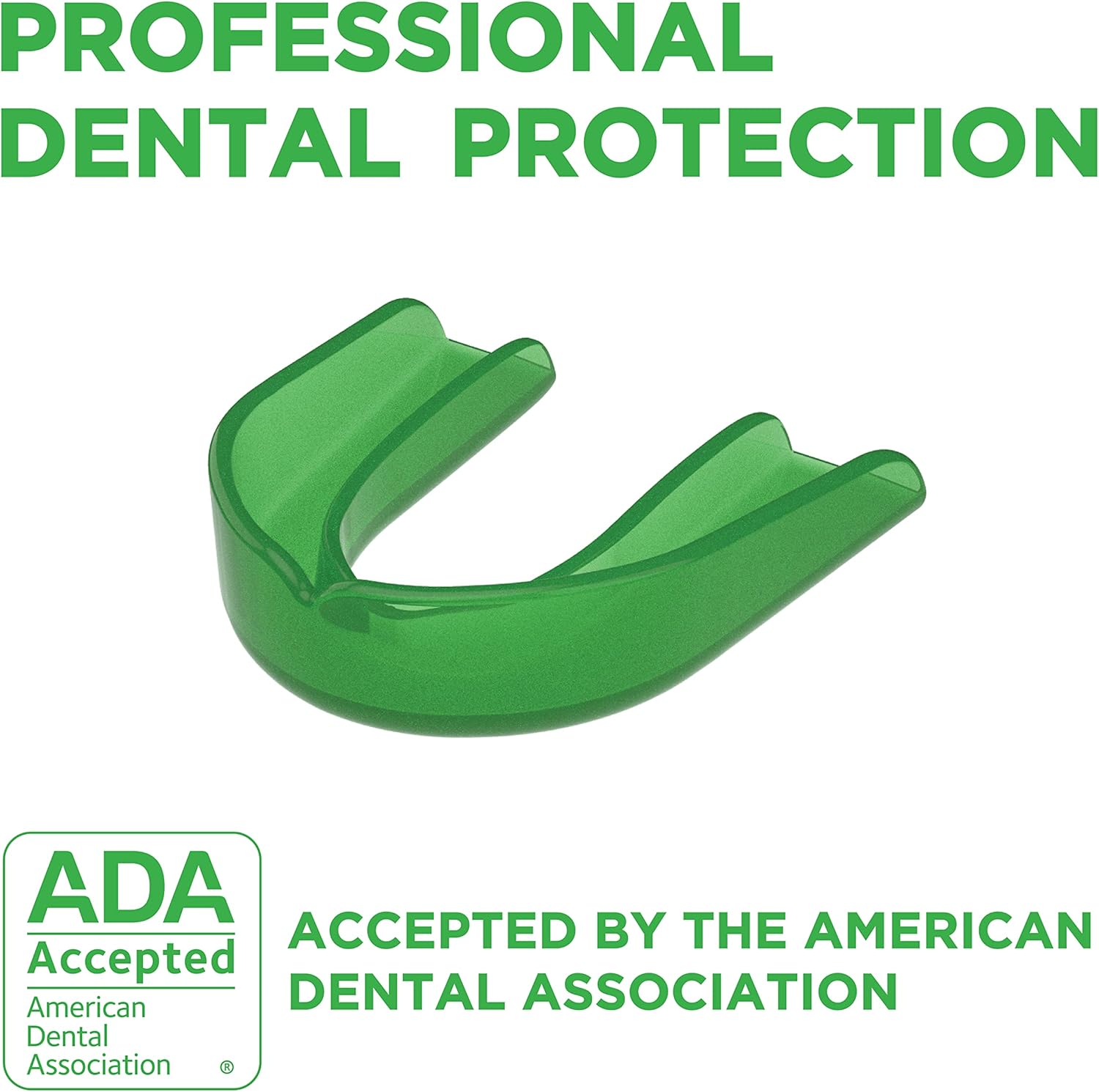 Delta Dental Protector bucal deportivo atlético aceptado por la ADA, 2 veces la absorción de impacto, funciona con aparatos ortopédicos, 1 paquete
