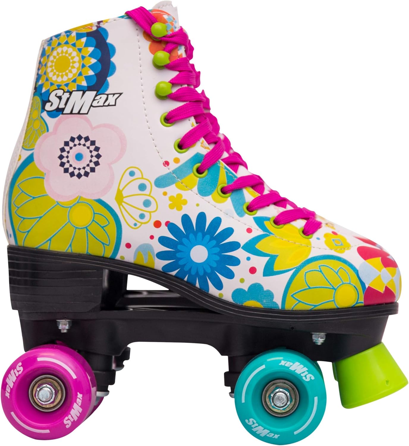 STMAX Patines clásicos Derby de 4 ruedas para mujeres y niñas, patines cuádruples para niños y adultos Patines para niñas y mujeres patines al aire
