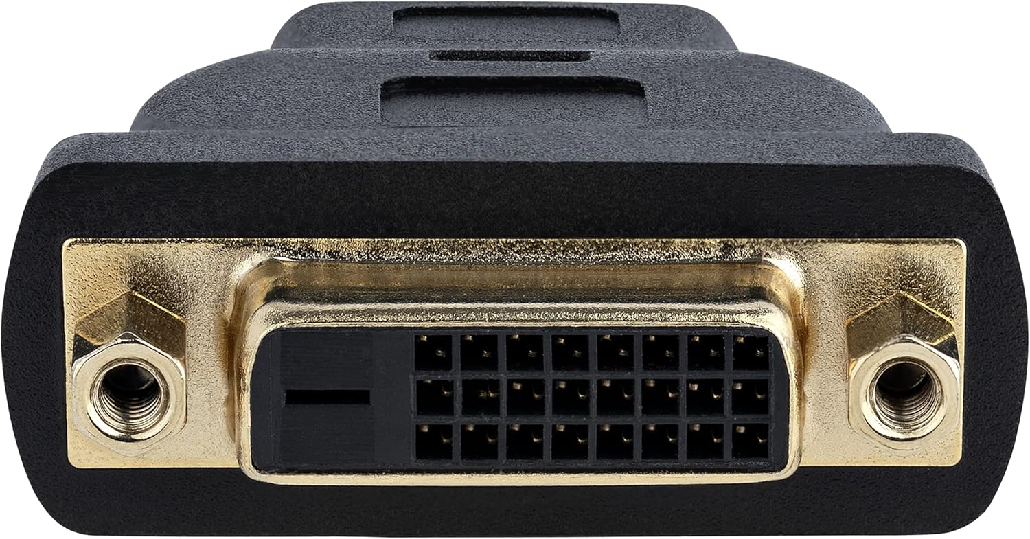 StarTech.com HDMI macho a DVI hembra – Adaptador HDMI a DVI-D – bidireccional – DVI a HDMI (HDMIDVIMF), negro