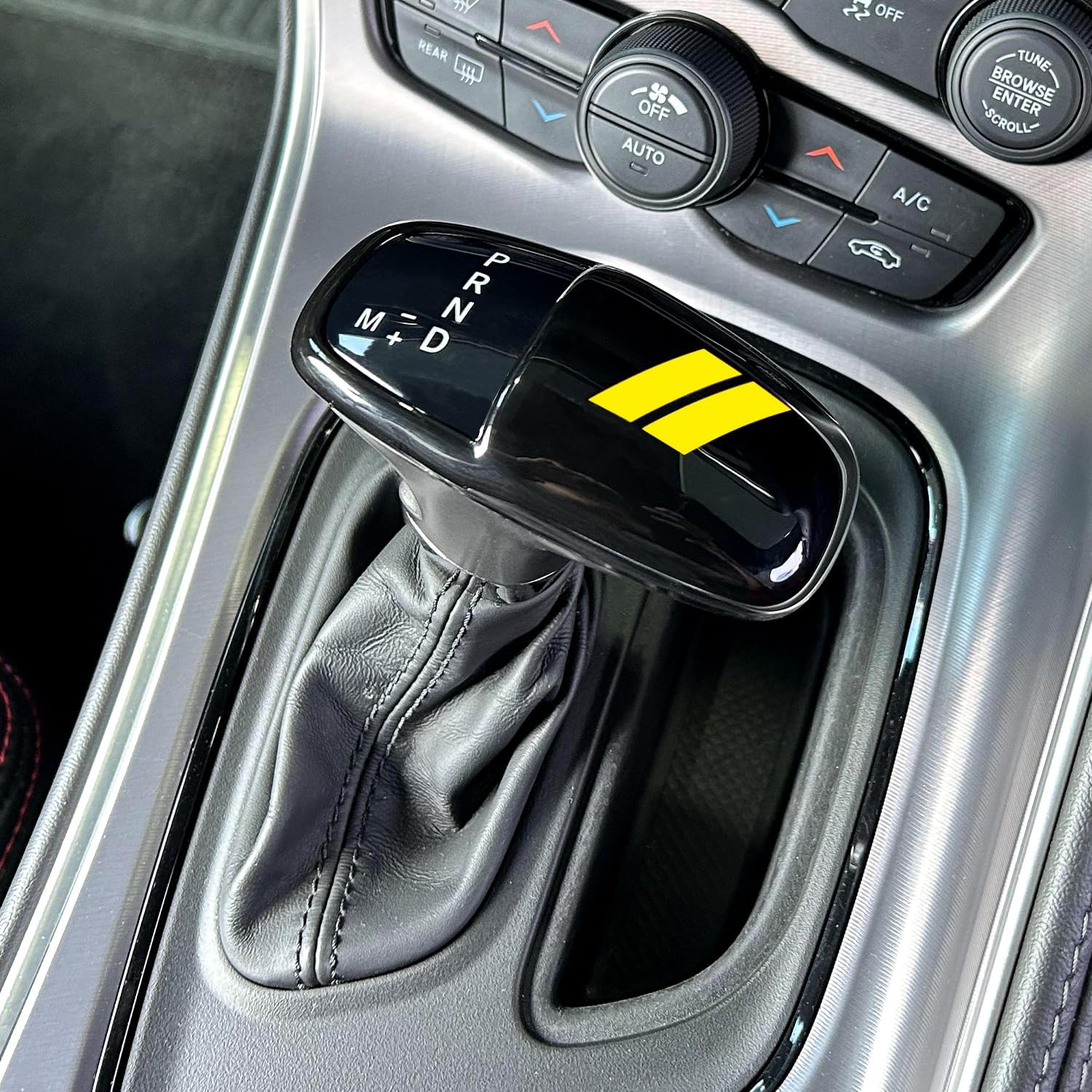 Pomo de la palanca de cambios para Dodge Charger Challenger Durango 2015-2021 2022 2023 Accesorios ABS Interior de palanca de cambios Protector de