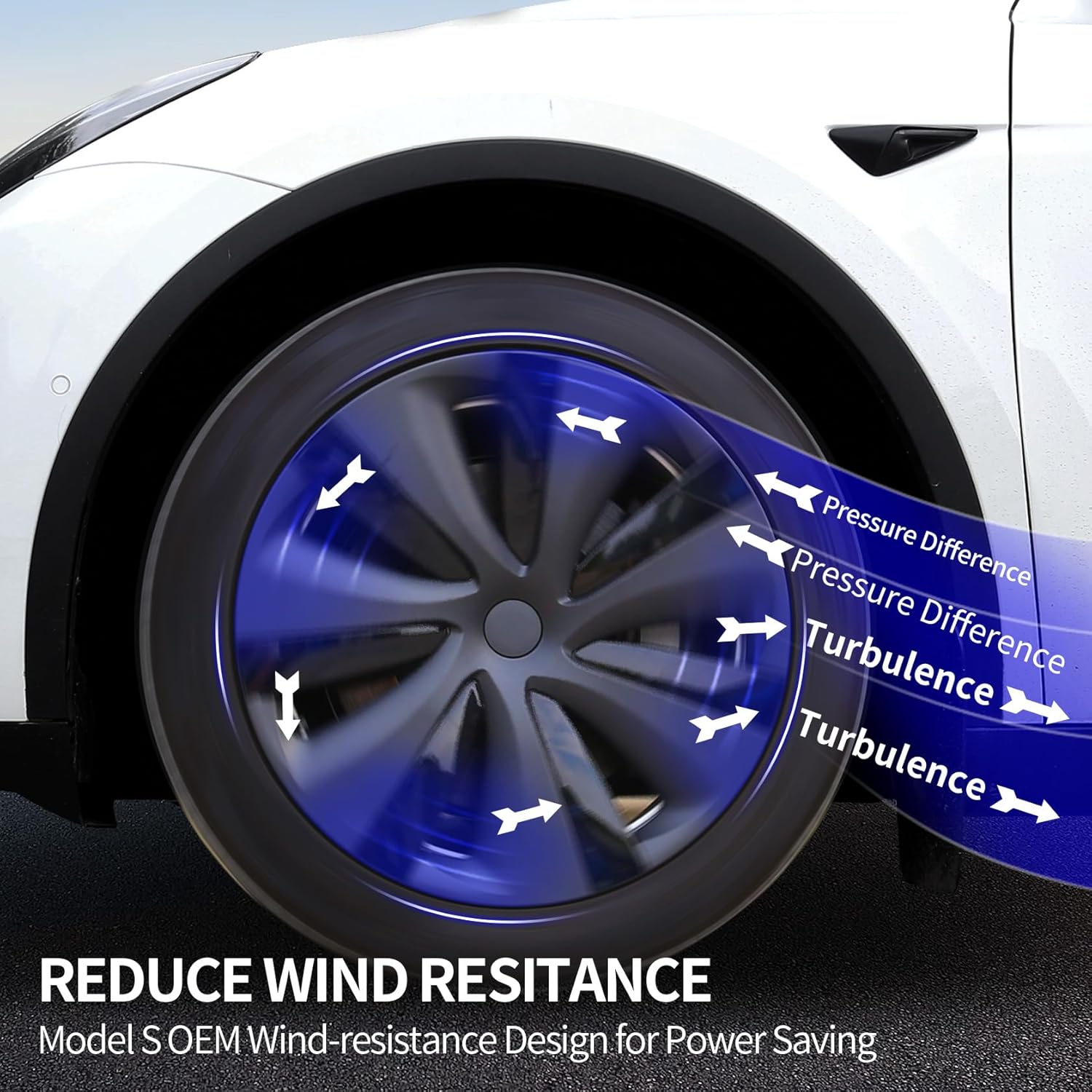 Fundas de rueda para Tesla modelo Y de 19 pulgadas, tapacubos de ABS negros de dos tonos, compatibles con accesorios modelo Y 2021-2023, 4 tapas de