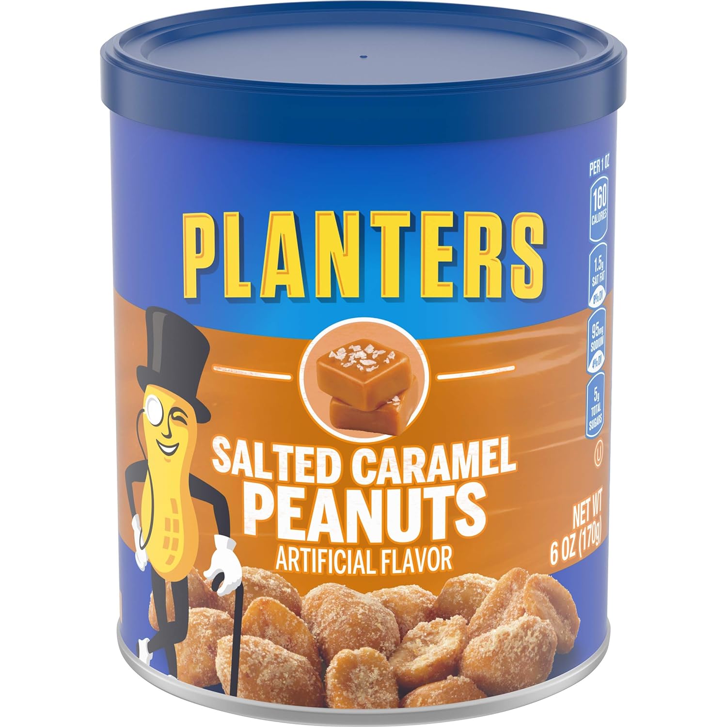 Planters Cacahuetes, caramelo salado Bolsa, 6 onzas