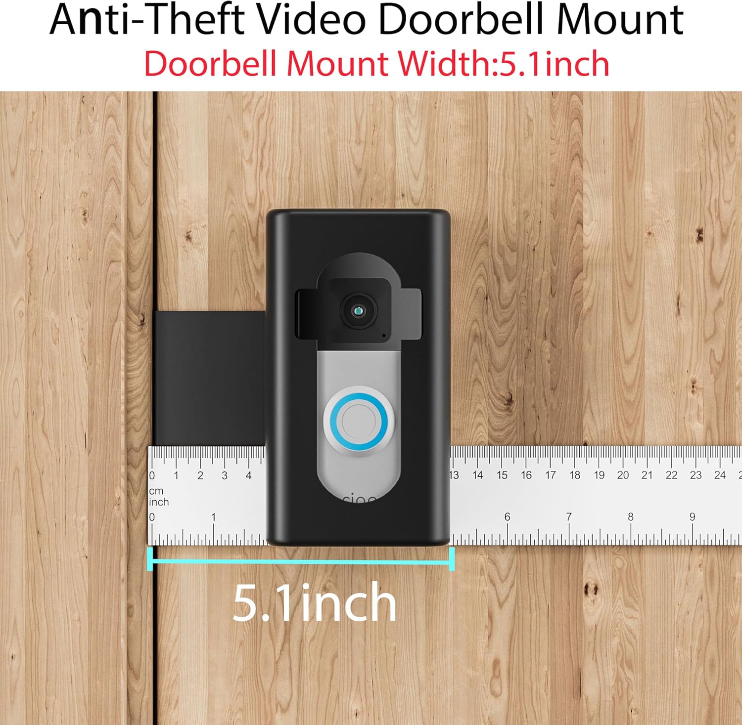 Soporte de timbre de video antirrobo, soporte de timbre AHBTEYM sin taladro, accesorios para alquileres de apartamentos y casas compatibles con
