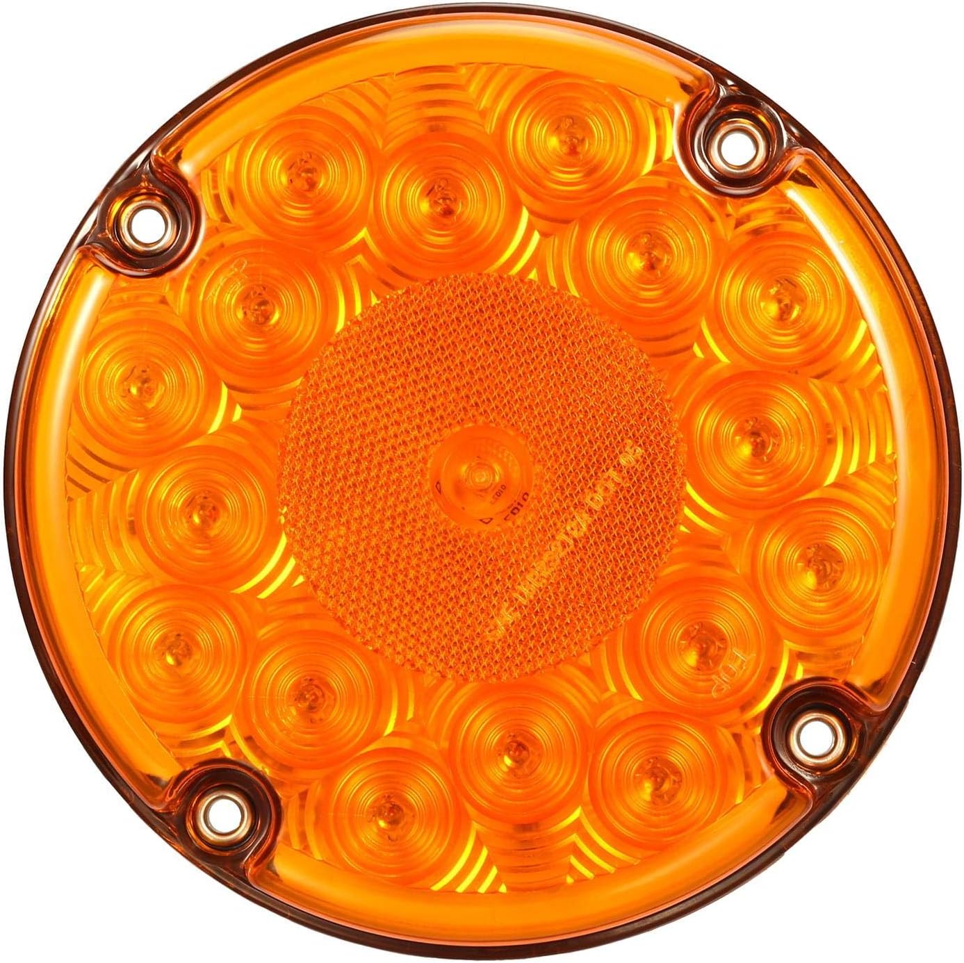 Partsam 2 luces traseras LED redondas de 7 pulgadas para remolque, 17 luces LED impermeables para estacionamiento, luces intermitentes con juntas