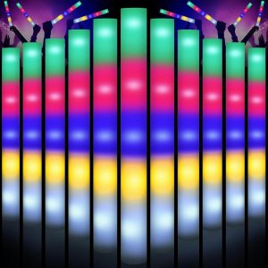 Varitas luminosas a granel, 28 varillas de espuma con 5 colores intermitentes, varitas de bastón iluminadas para niños, suministros de fiesta para Varitas luminosas a granel, 28 varillas de espuma con 5 colores intermitentes, varitas de bastón iluminadas para niños, suministros de fiesta para