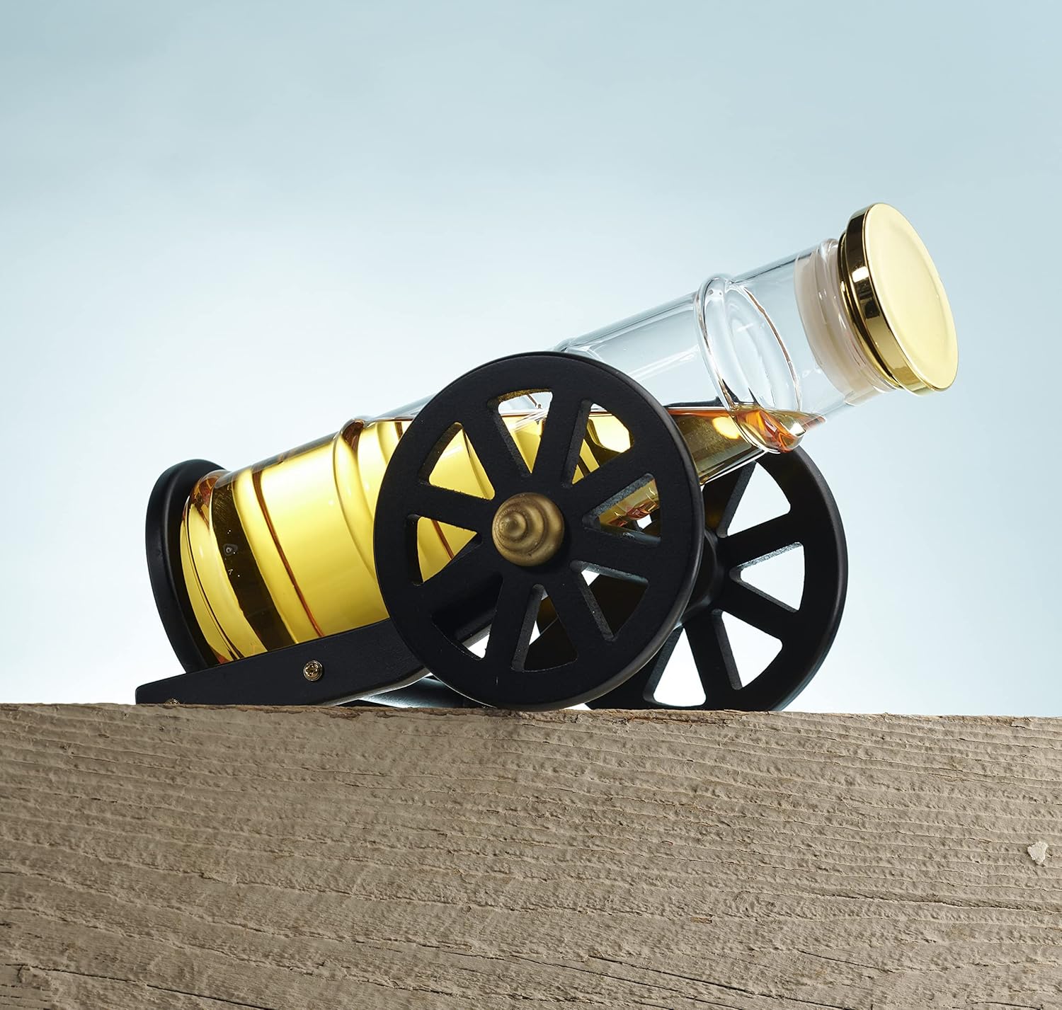 Godinger Decantador de whisky, decantador de licor de cañón, juego de regalo de whisky, regalos para hombres