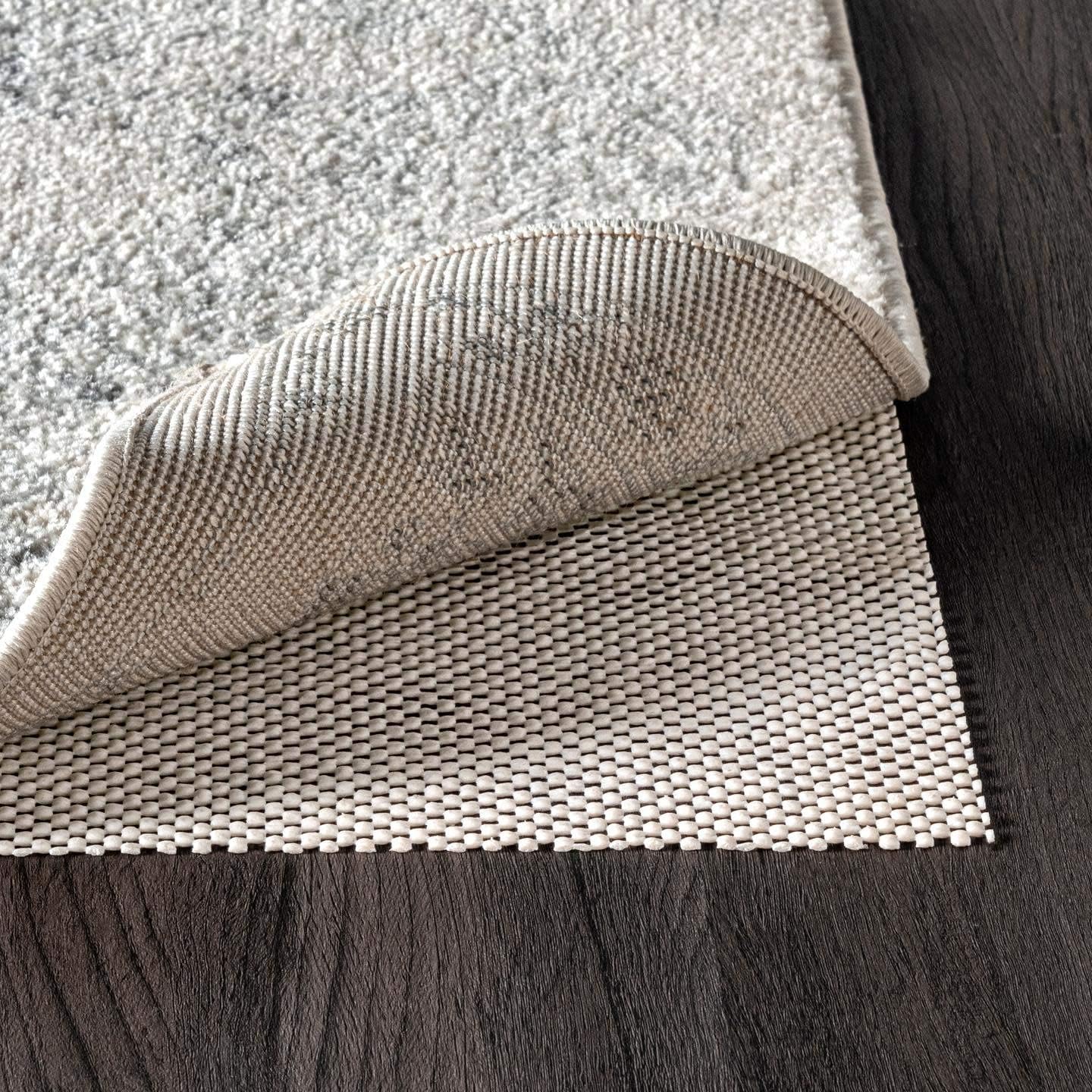 NuLOOM Beau Comfort – Almohadilla antideslizante para alfombra, 2 x 12 pies, color blanco