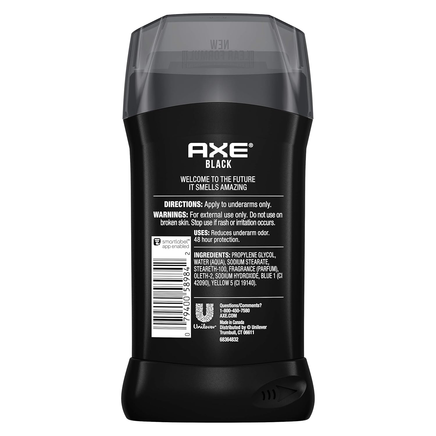 AXE Desodorante en barra sin aluminio para hombres, protección contra olores para una frescura duradera, desodorante negro congelado de pera y