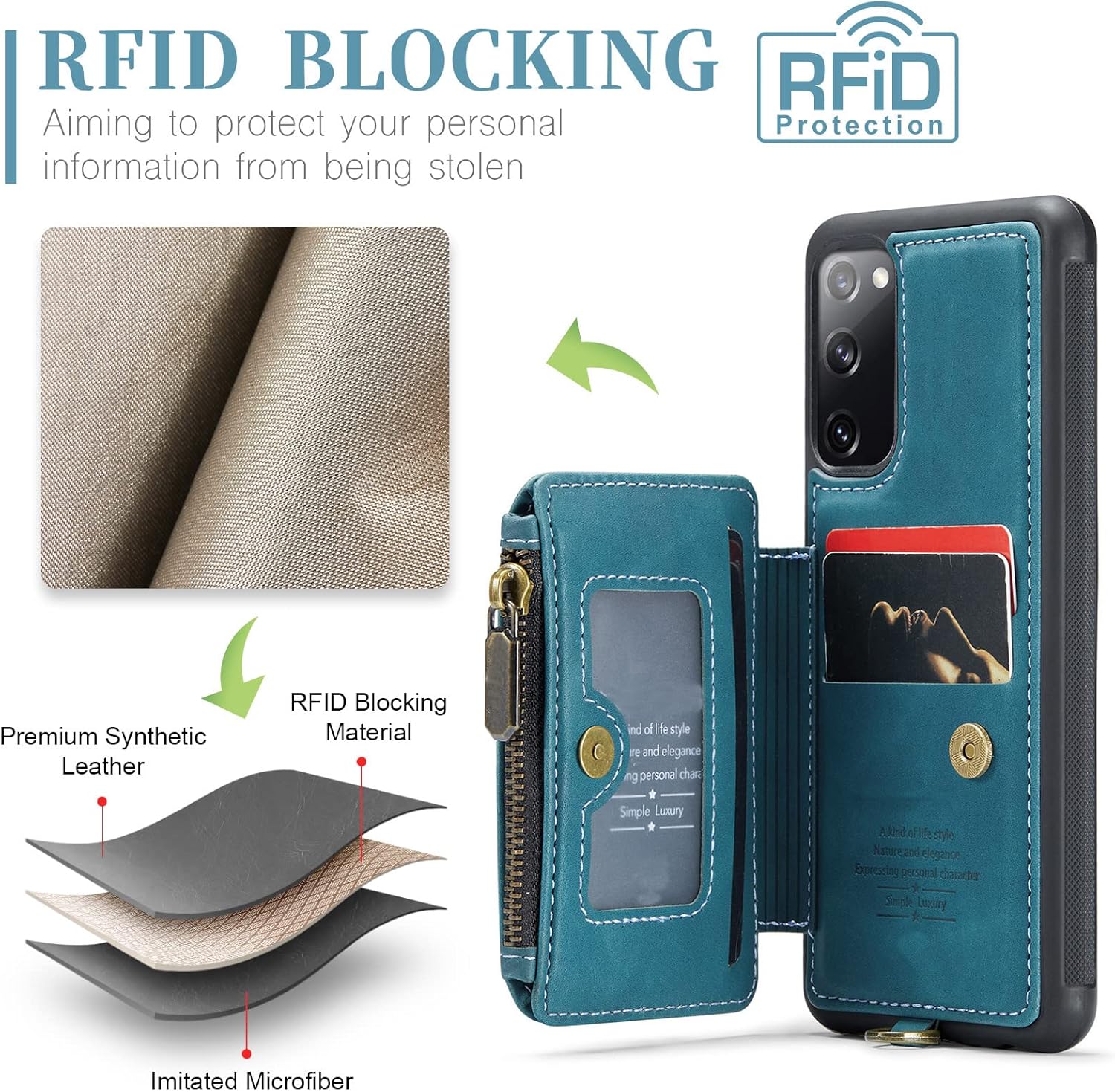 Asuwish Funda de teléfono para Samsung Galaxy S20 FE Gaxaly S 20 FE 5G UW 6.5 pulgadas Funda tipo cartera con protector de pantalla y tarjetero