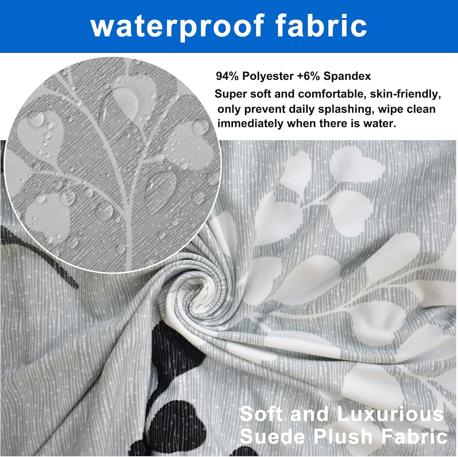 Funda impermeable para sofá de 2 piezas, funda elástica con estampado, funda de cojín para sofá, lavable, protector de muebles para sala de estar