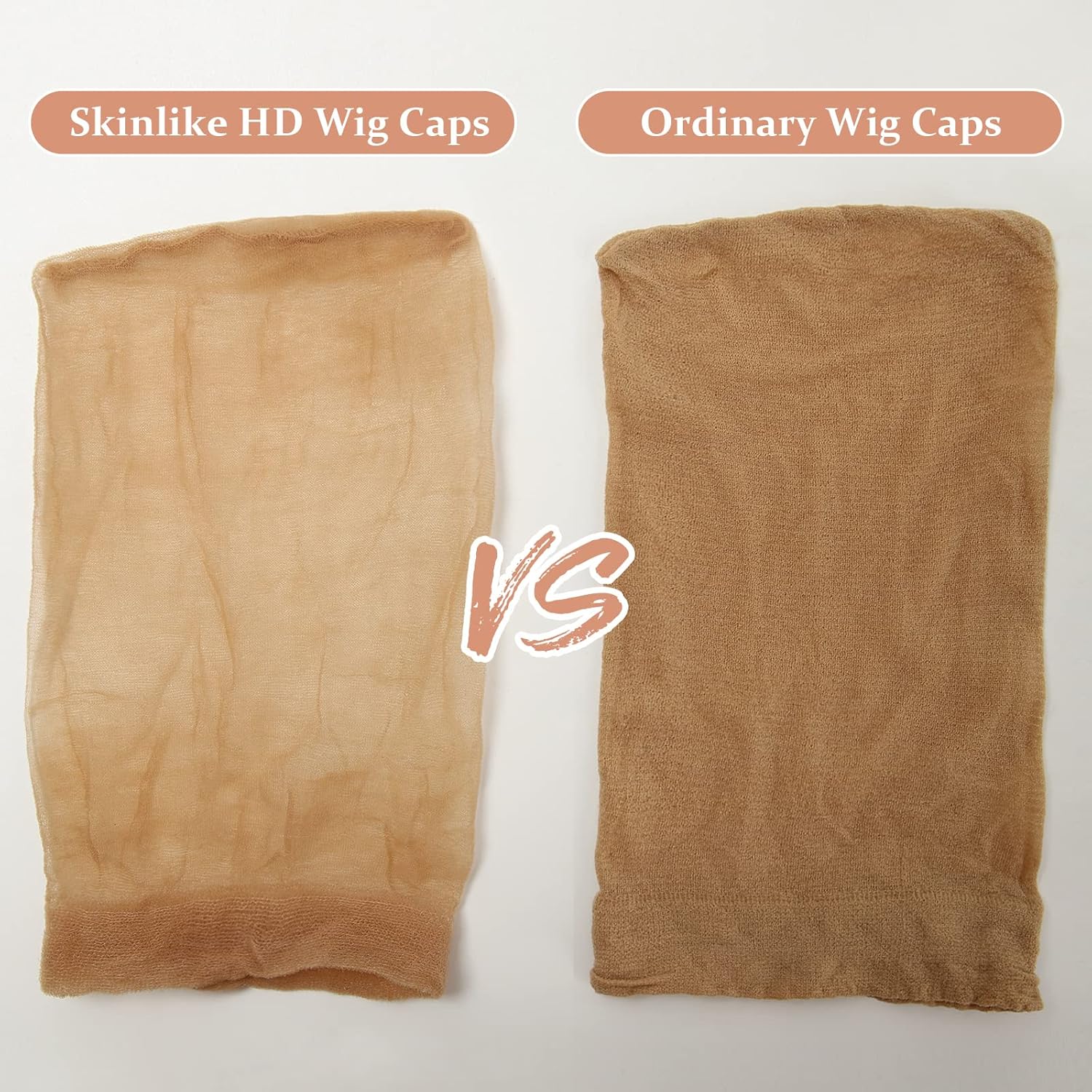 BEEOS SKINLIKE – Gorras de peluca real HD, 10 piezas ultrafinas invisibles y transpirables, elásticas, para mujer, peluca frontal de encaje