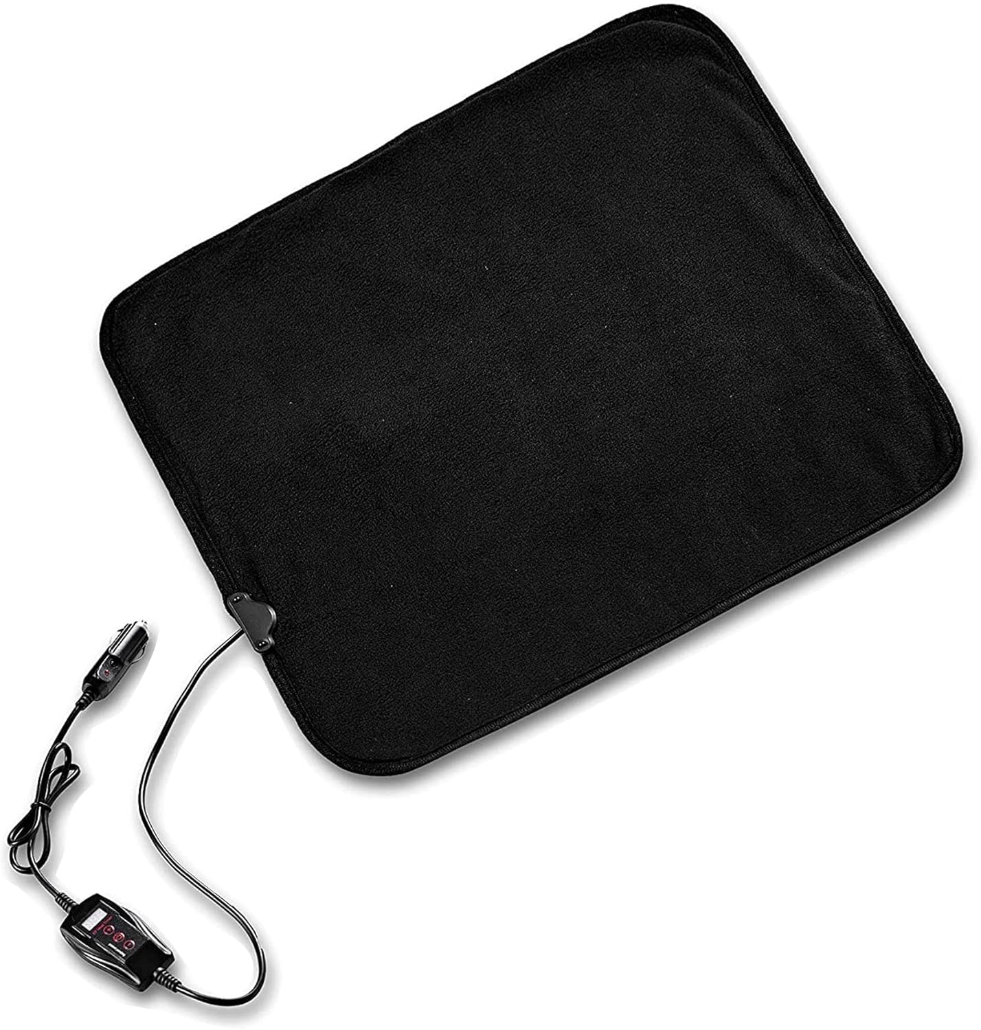 Zento – Almohadilla de viaje para automóvil para mayor comodidad (negro) – Mini manta de forro polar de diseño rústico para llevar en tus vacaciones