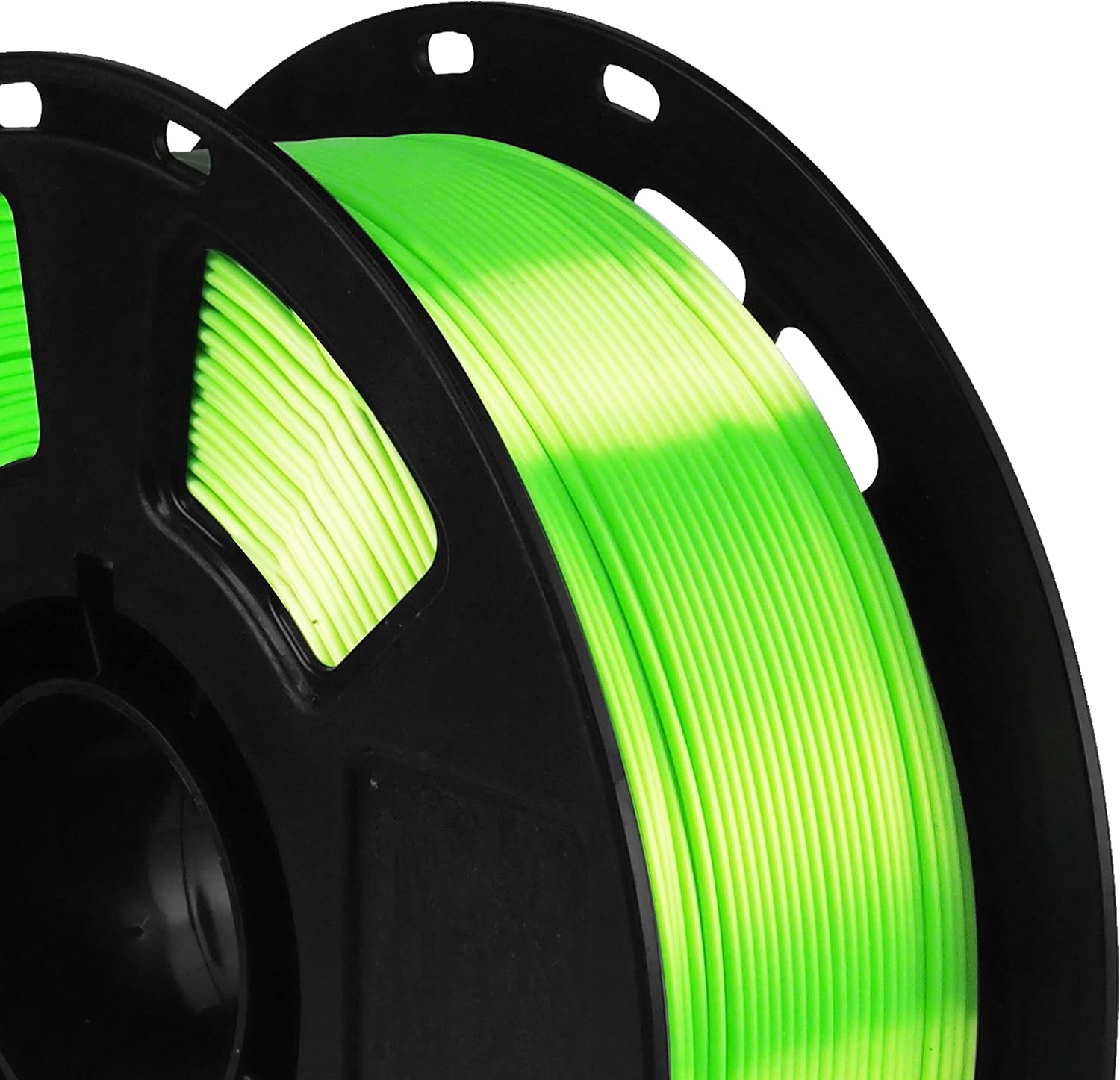 Filamento PLA con efecto sedoso de color verde lima, brillante, 116 pulgadas, material de impresión 3D, 2.2 libras, de plástico, apto para
