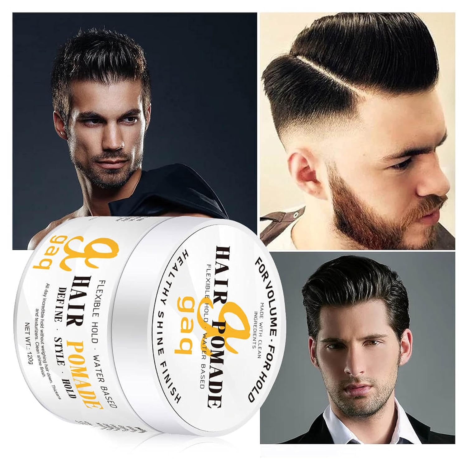 Gaq – Pomada para el cabello (fijación media), sin escamas, aroma a bayas dulces,