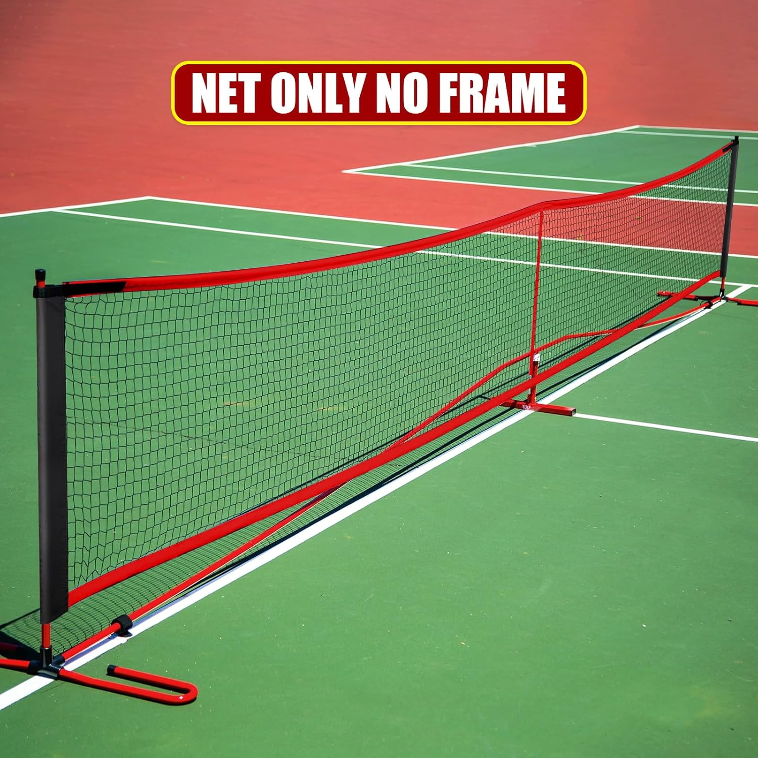 TOBWOLF Red de repuesto de pickleball de 22 x 3 pies, soporte de bolas para redes de pickleball, soporte de red de pickleball para poste oficial
