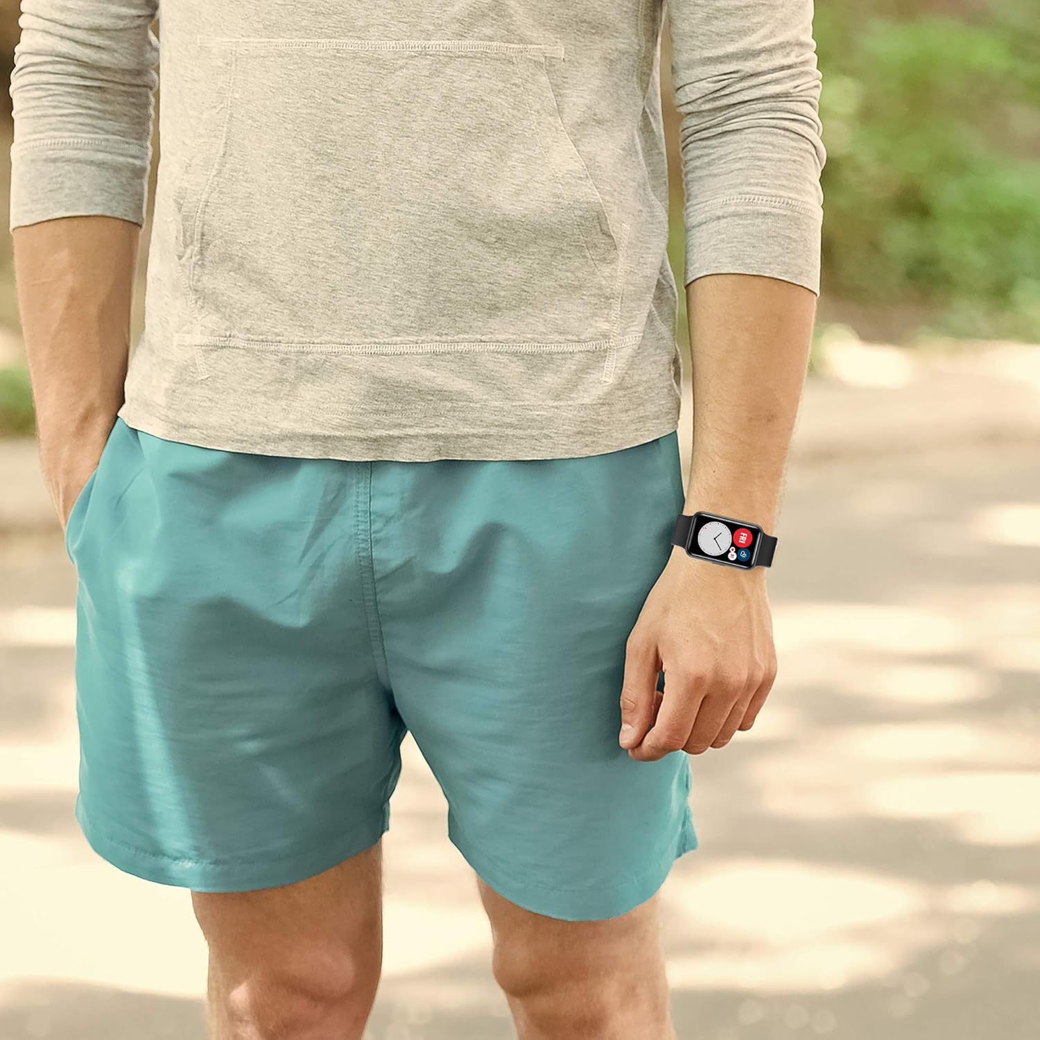 Correa de repuesto con funda compatible con Huawei Watch Fit Smartwatch pulsera con todo incluido pantalla protectora para hombres y mujeres para