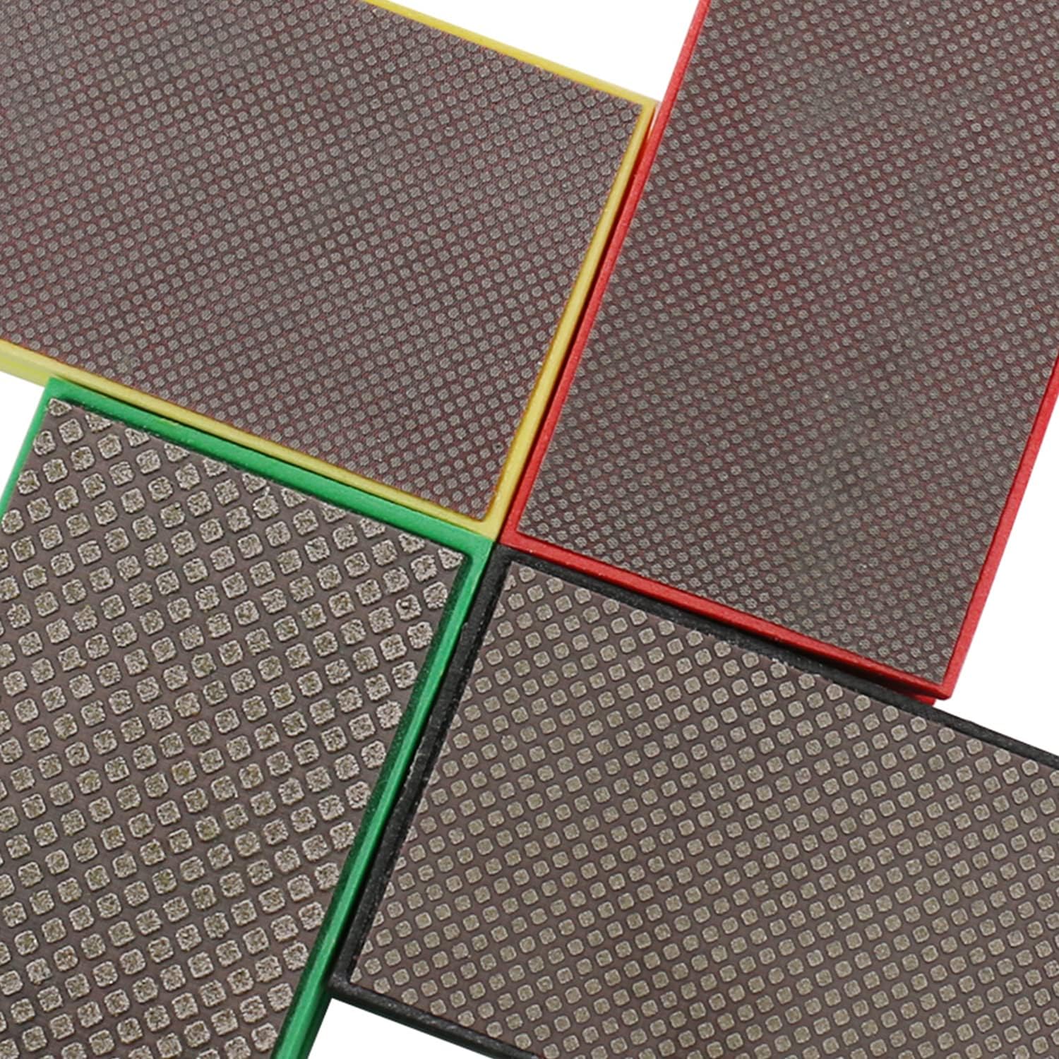 HOMESOM Almohadillas de pulido a mano de diamante galvanizado Almohadilla de pulido de vidrio de grano Piedra Mármol Cerámica Mano DIY Herramienta 4
