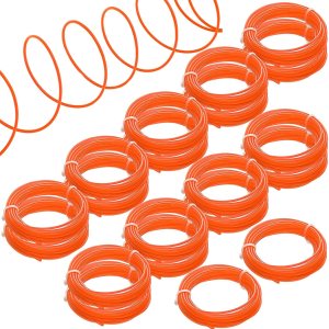 Hiboom Paquete de 20 líneas redondas de 14 pies x 0.095 pulgadas, resistentes que se adaptan a la mayoría de tipos de recortadoras, color naranja Hiboom Paquete de 20 líneas redondas de 14 pies x 0.095 pulgadas, resistentes que se adaptan a la mayoría de tipos de recortadoras, color naranja