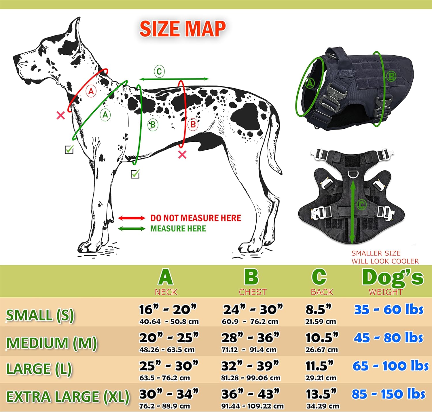 Arnés táctico para perros grandes, arnés táctico para perros grandes, arnés ajustable sin tirones con asa, arnés de pecho chaleco para perro