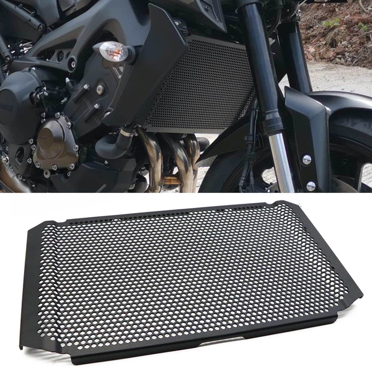 MT09 – Cubierta protectora para rejilla de radiador de motocicleta, aleación de aluminio para XSR900 2016 2017 2018 2019 2020 2021, MT-09 FZ09 2017