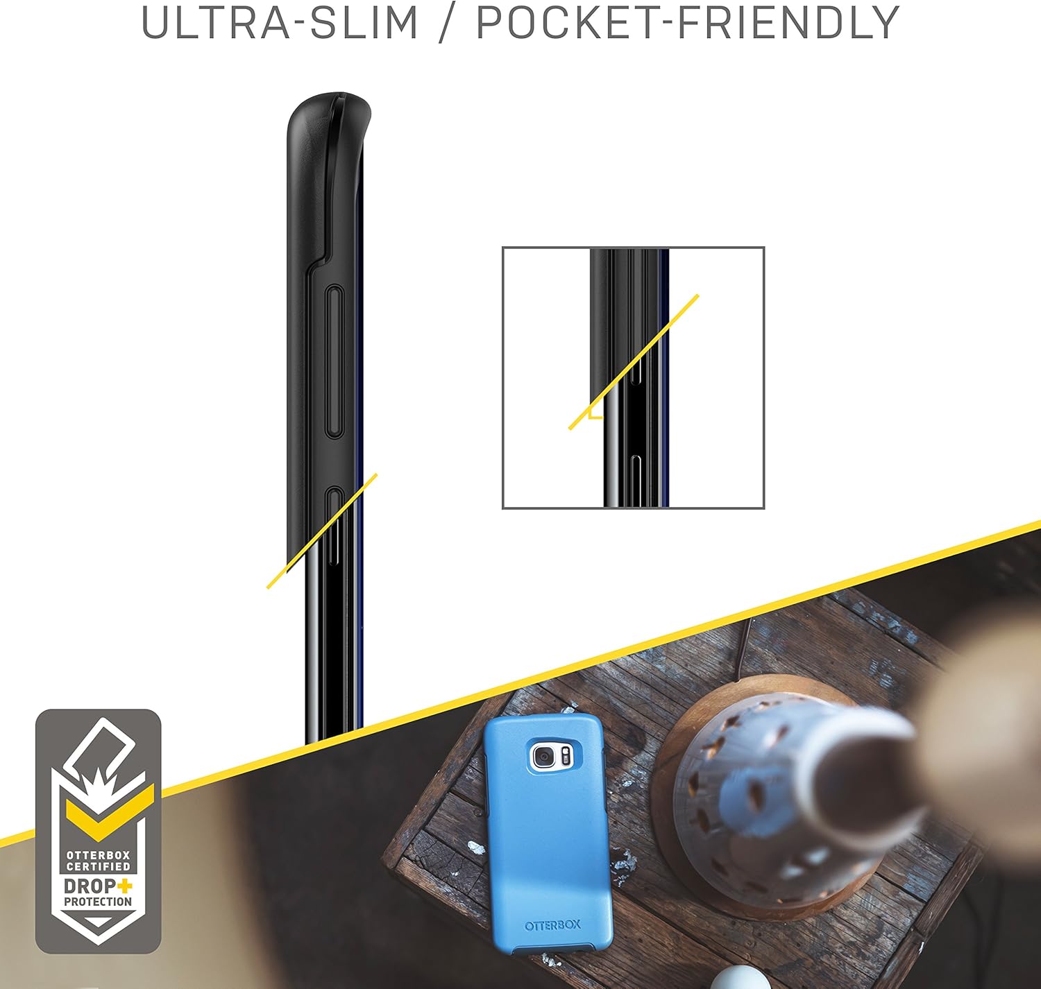 OtterBox SYMMETRY SERIES – estuche para Samsung Galaxy S8, Frustration Free, Bespoke way (azul chaquetaazul océano)