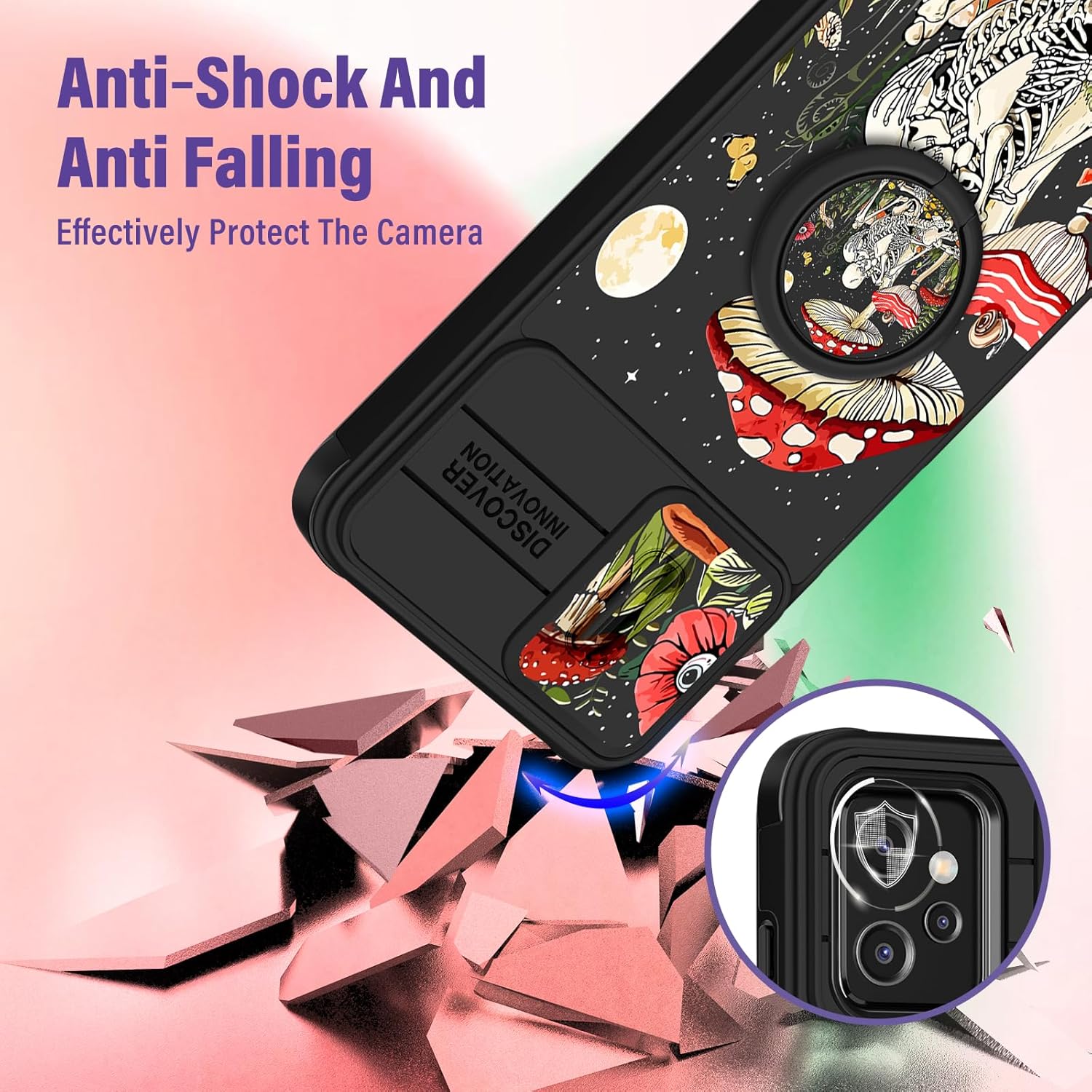 Funda 2 en 1 para Moto G Power 5G 2023 para mujer, diseño de calavera de esqueleto, linda funda de teléfono para niñas, gótica, espeluznante,