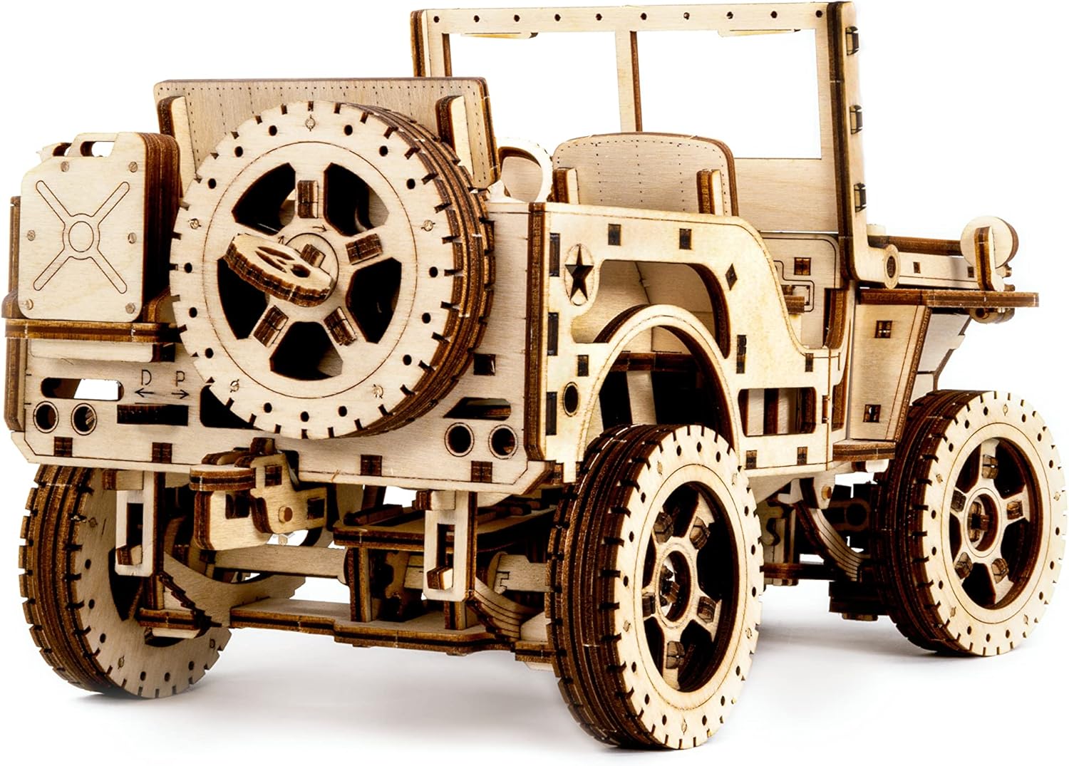 Wooden.City – Rompecabezas de madera 3D modelo mecánico para adultos y adolescentes, 4 x 4, kit de bricolaje para autoensamblaje, no requiere