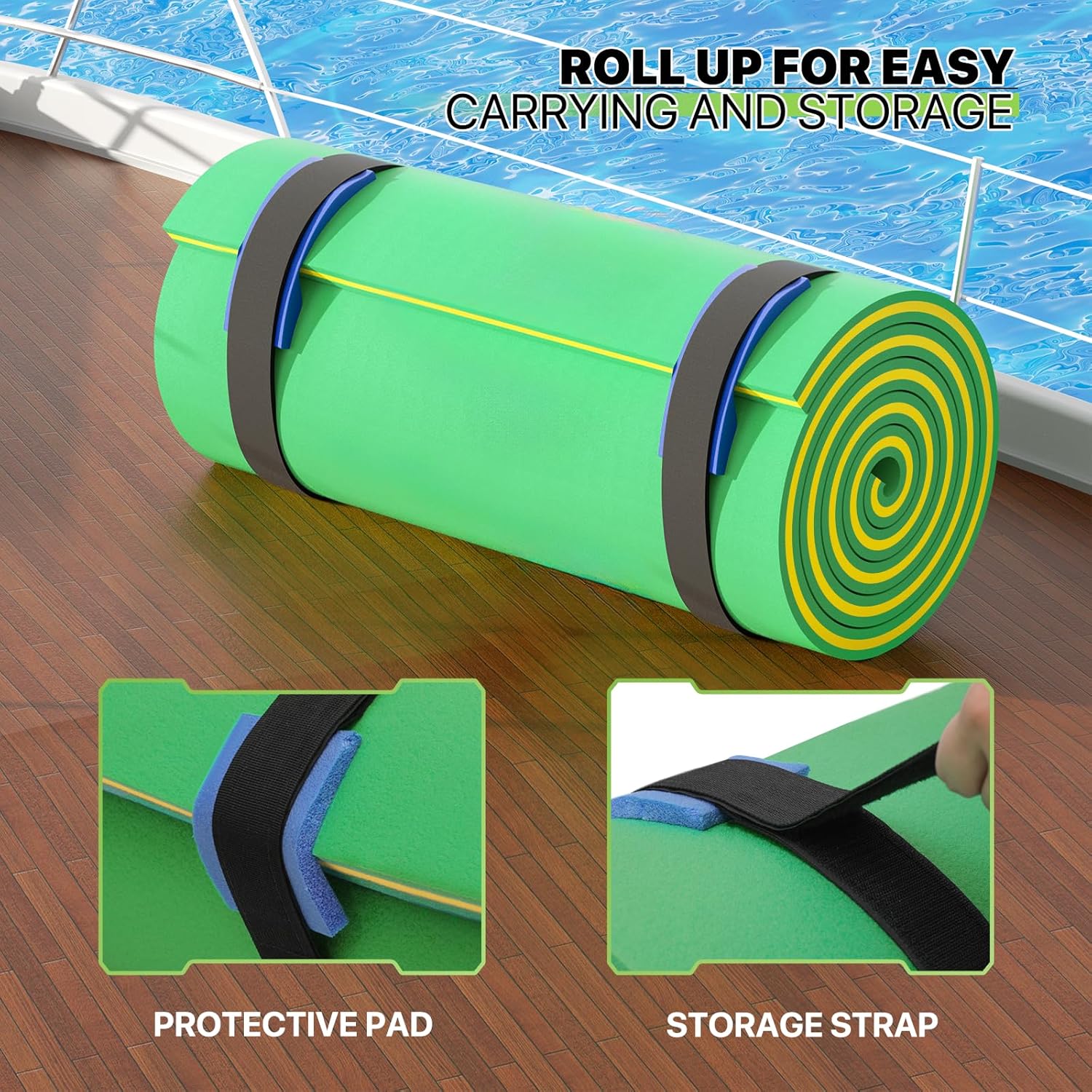 Magshion Large Water Floating Mat for Adults Pool Lake Boating Float Pad 18 x 6 ft