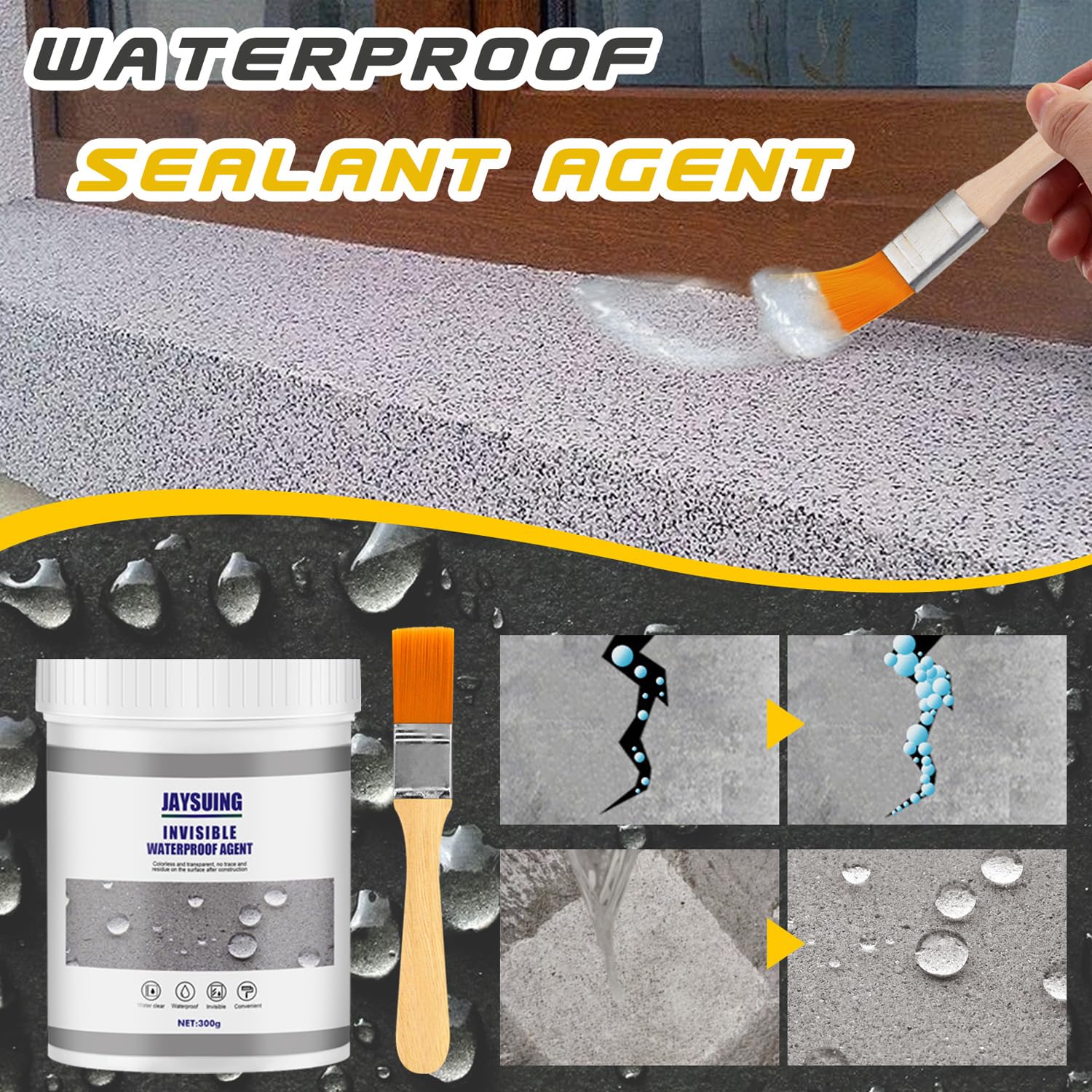 Advantageouse Sellador transparente, 3010010.58 oz Sellador impermeable ventajoso, sellador aislado impermeable, agente antifugas invisible súper