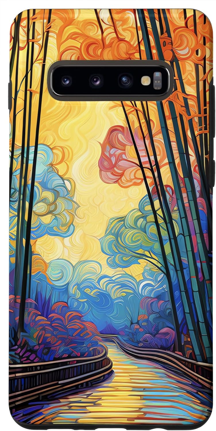 Galaxy S10+ Bamboo Brilliance A Chromatic Adventure in the Forest Case