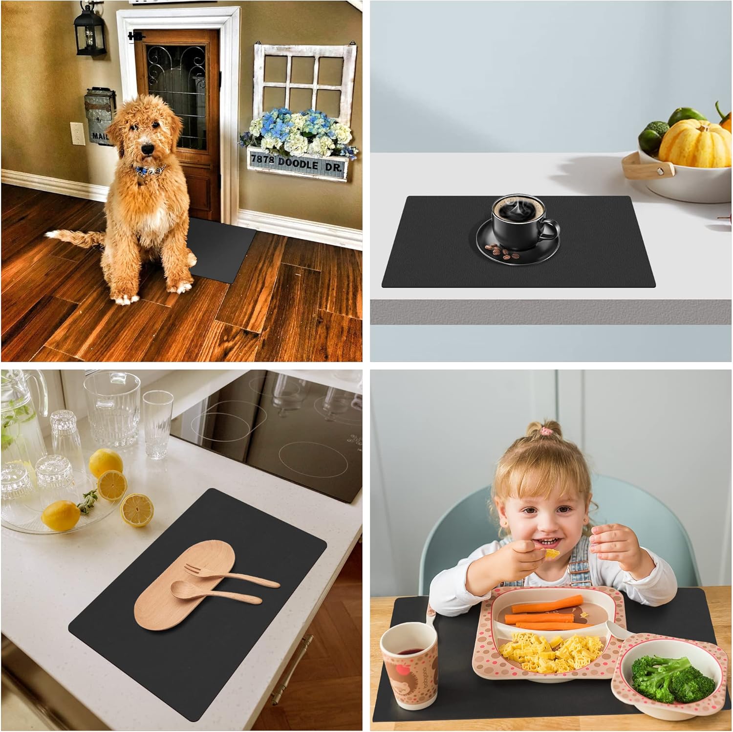 Accesorios para cafetera, para encimera, decoración de barra de café, tapete de secado de platos con respaldo de goma para cocina, tapete absorbente