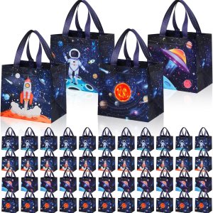 Windyun 48 bolsas de regalo espaciales a granel grandes para espacio exterior, bolsas de recuerdos de fiesta, no tejidas, bolsas de dulces con asas, Windyun 48 bolsas de regalo espaciales a granel grandes para espacio exterior, bolsas de recuerdos de fiesta, no tejidas, bolsas de dulces con asas,