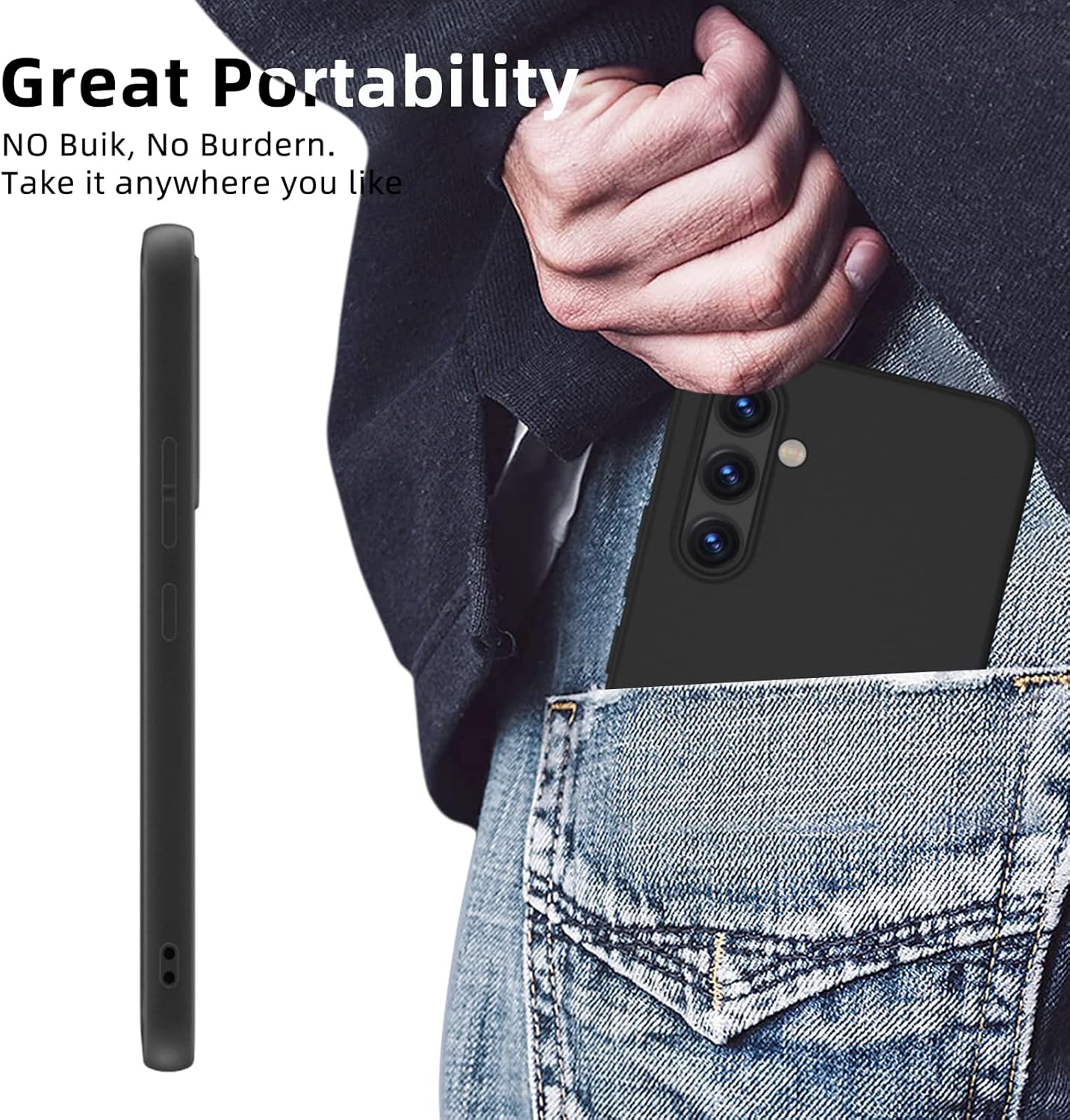 X-level Funda para Samsung Galaxy A54 5G Slim Fit Soft TPU Super Ultra Thin Serie Guardian A54 5G Teléfono Cubierta Trasera Luz Protectora Acabado