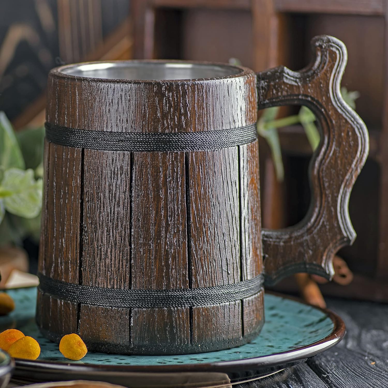ffxiv Machinist – Taza de madera con jarro de madera. Regalo para jugadores. Jarro de cerveza de madera personalizada. Regalo personalizado para él,