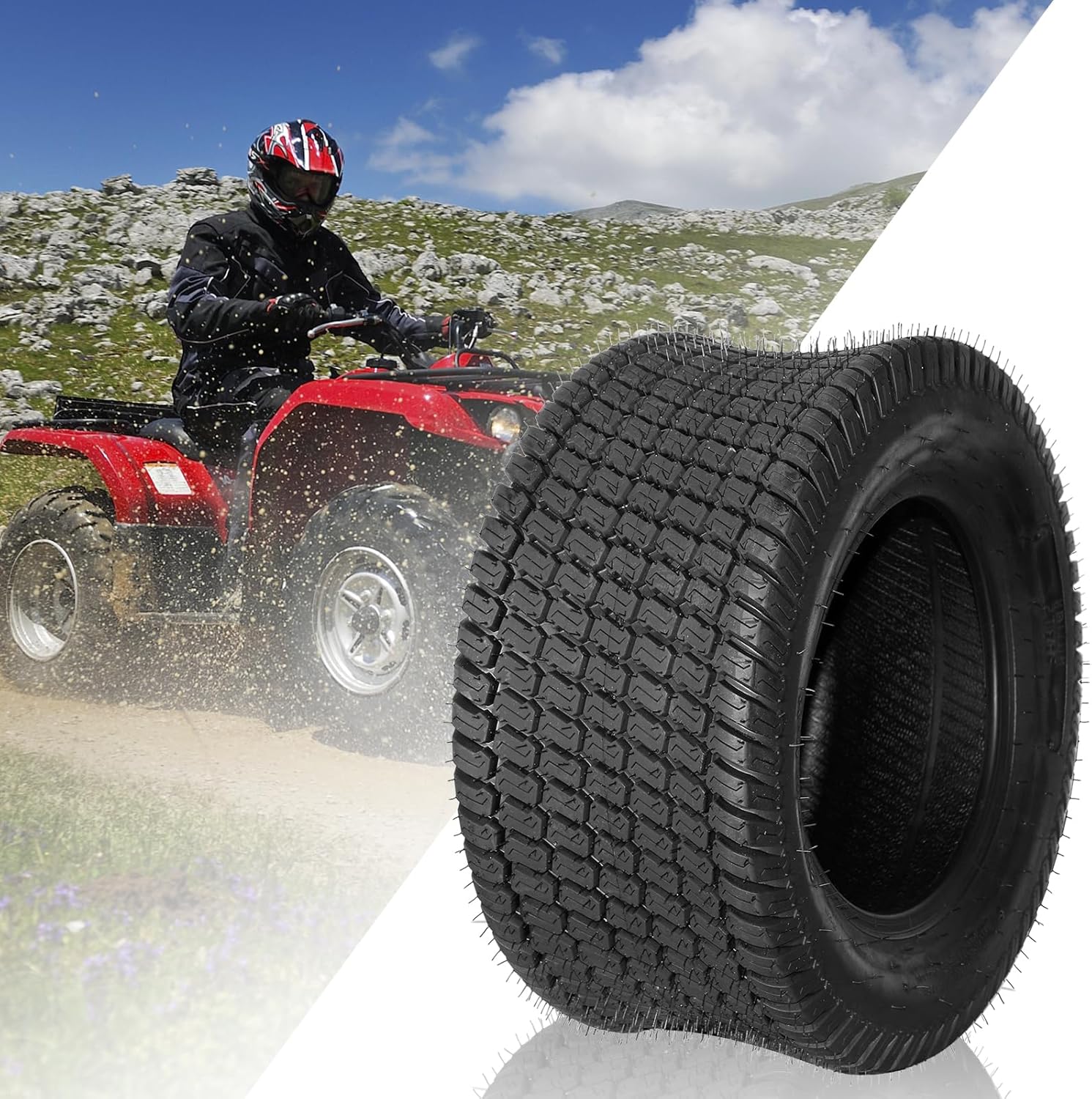 Juego de 2 neumáticos para cortacésped de 23 x 10.50-12 para tractor de jardín, carrito de golf, neumático de 23 x 10.50 x 12 4PR sin cámara