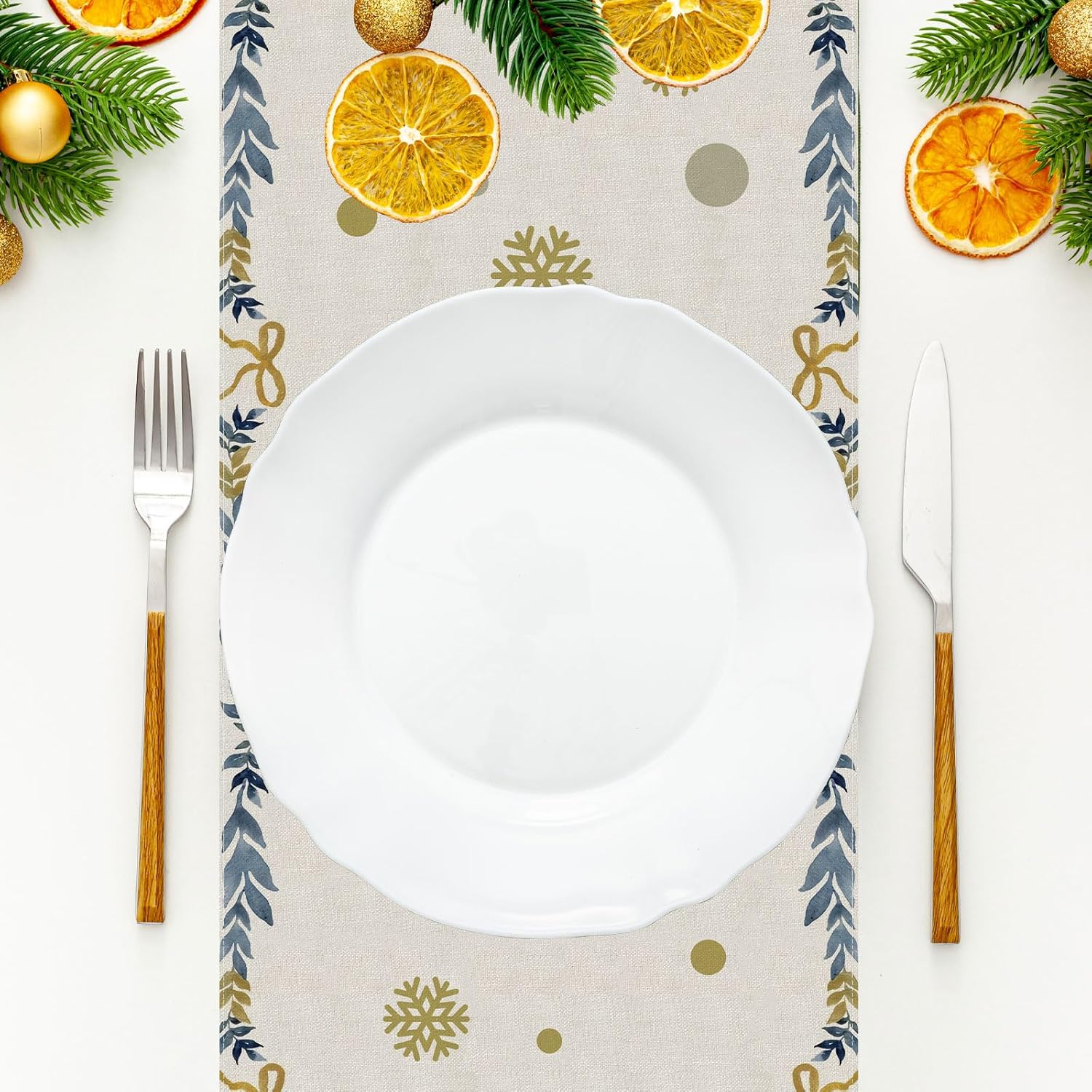 BOTB LIHM Camino de mesa con diseño de cascanueces para decoración de mesa de invierno, Navidad, 13 x 72 pulgadas de largo