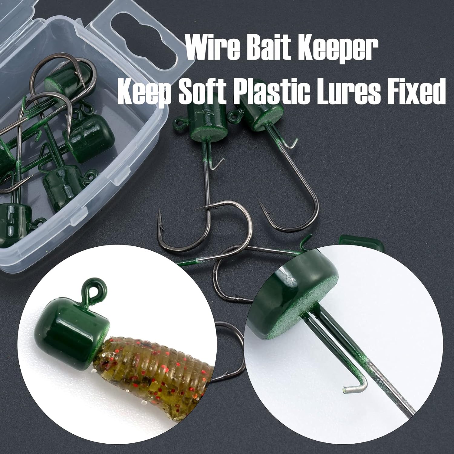 Ned Rig – Paquete de 10 plantillas de hongos de pesca, varios colores, cabezas de plantilla de gancho Mustad para cebo de plástico suave de agua