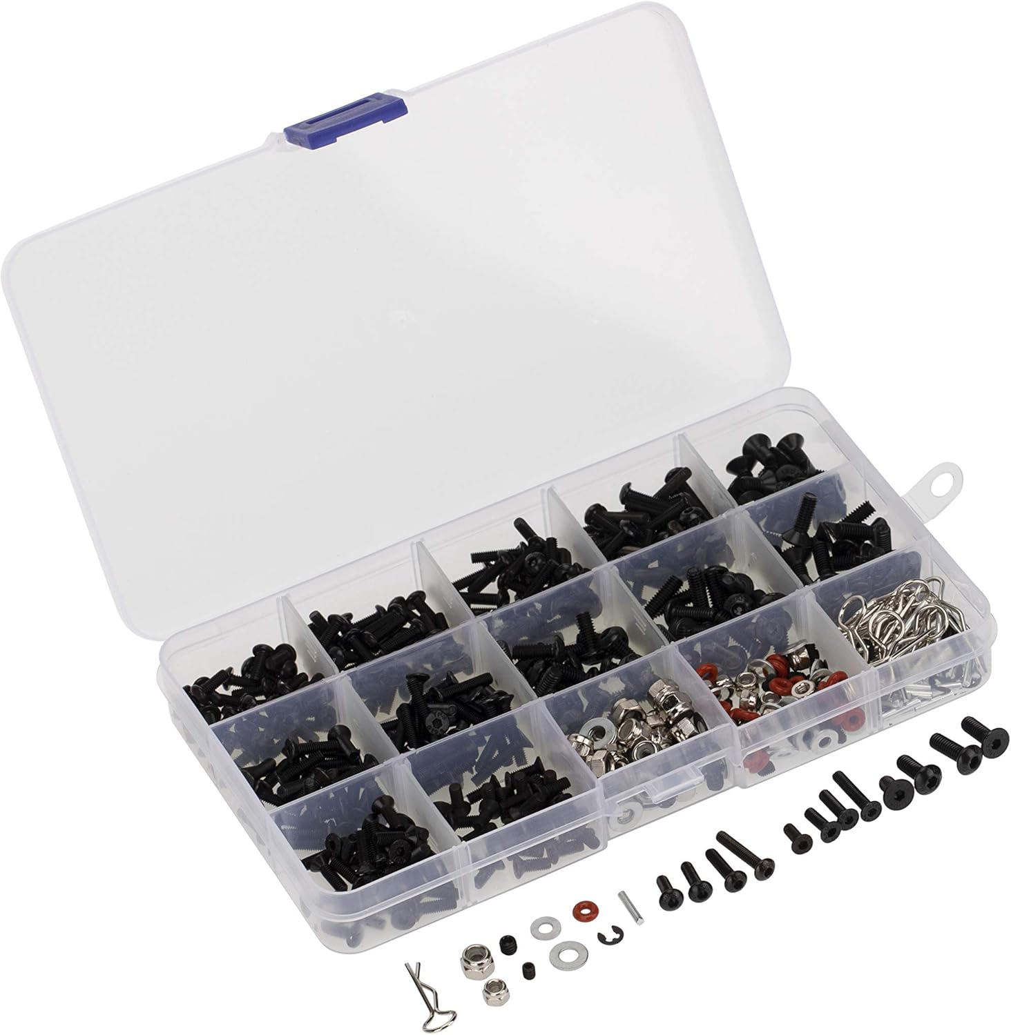 MEUS RACING Juego de tornillos universales RC de 603 piezas, juego surtido de tornillos, sujetadores de hardware para Axial Redcat HPI Arrma Losi 15