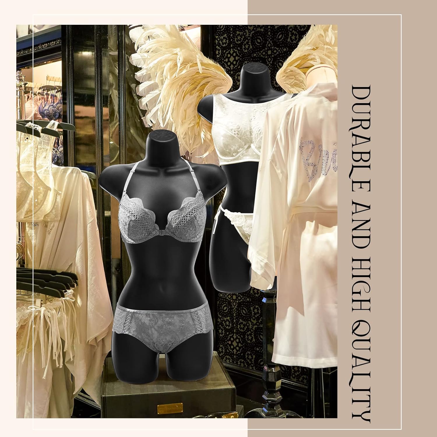 Maniquí femenino con gancho, cuerpo de maniquí de espalda hueca, cuerpo de maniquí con gancho, mitad del cuerpo, exhibición de maniquí, maniquí