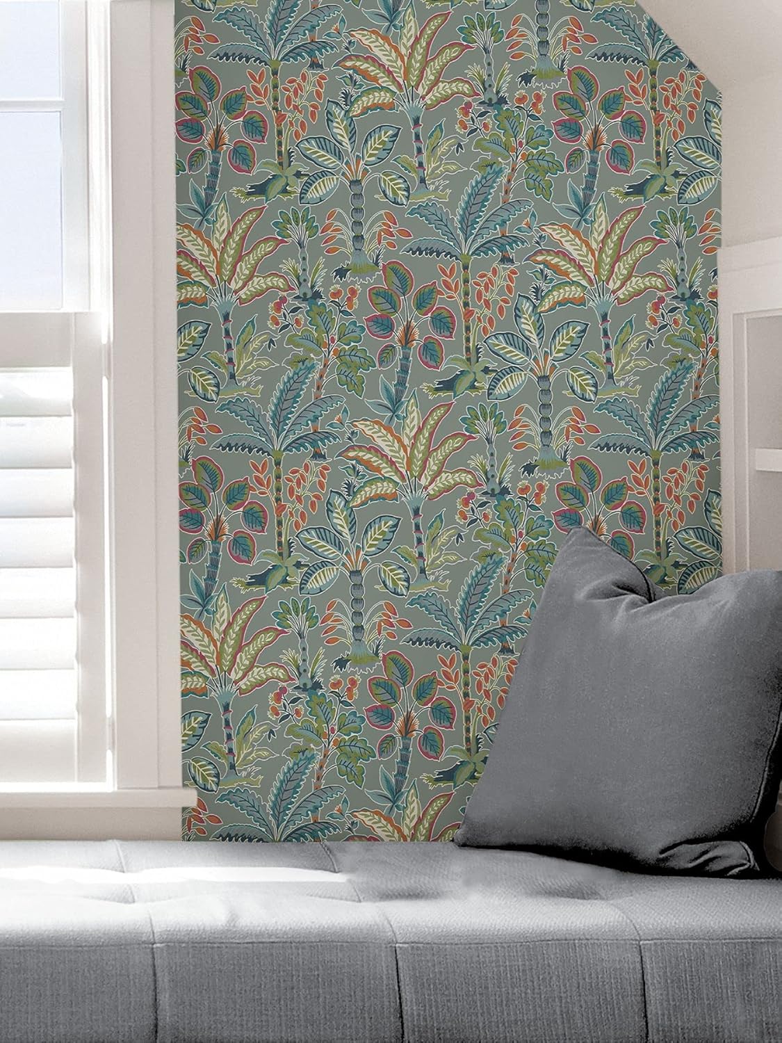 NuWallpaper NUS4003 Kapok – Papel tapiz para despegar y pegar, color gris