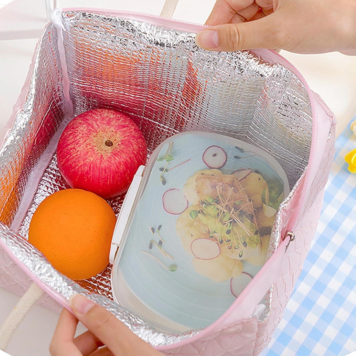 Hoomall Bolsa de almuerzo aislada, bolsa de almuerzo reutilizable para picnic, bolsas térmicas a prueba de fugas para el trabajo, oficina, picnic o