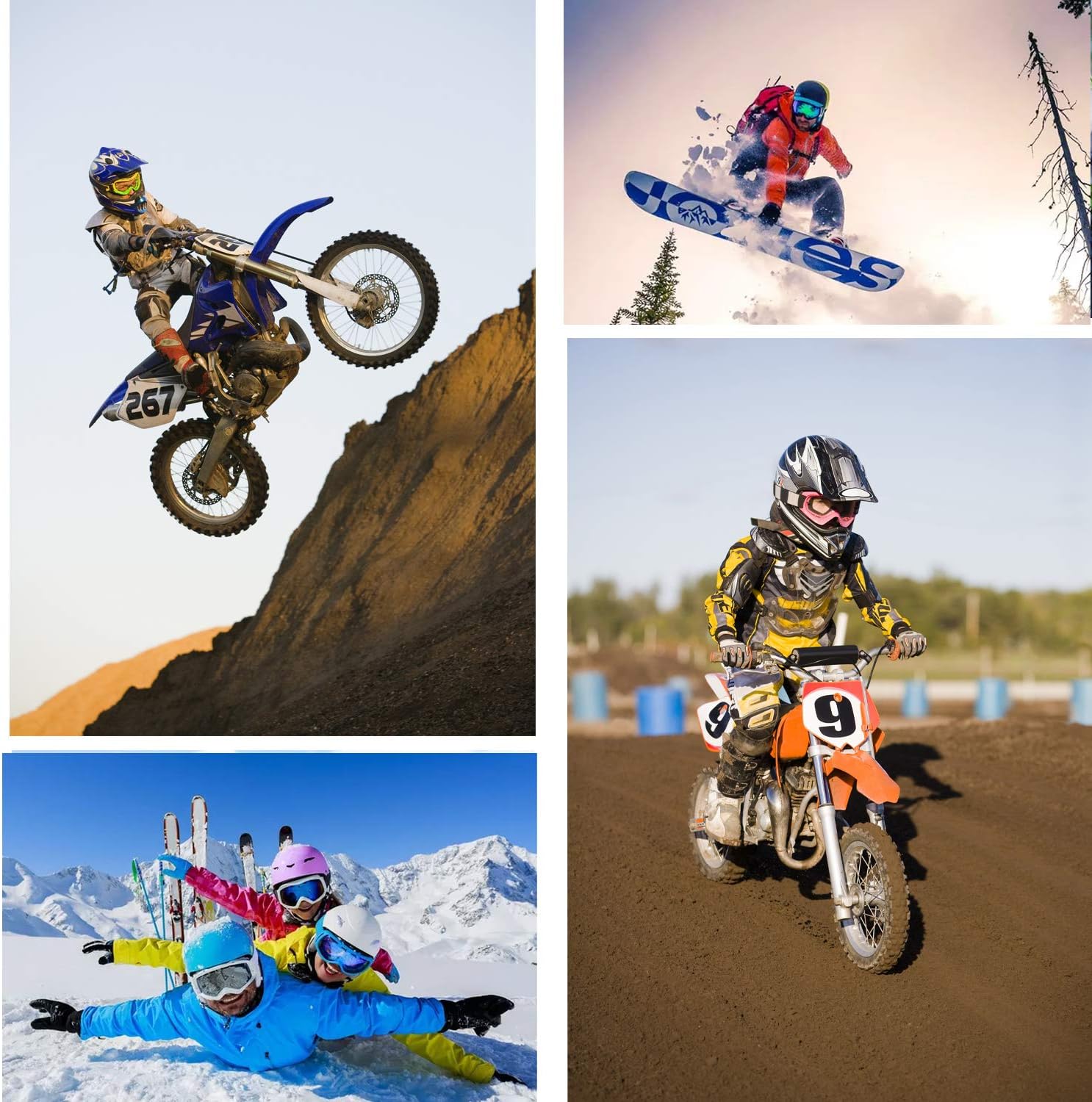 Gafas de motocicleta Dirt Bike Motocross ATV gafas todoterreno MX anti UV esquí ajuste sobre gafas arrancables para hombres, mujeres, jóvenes y