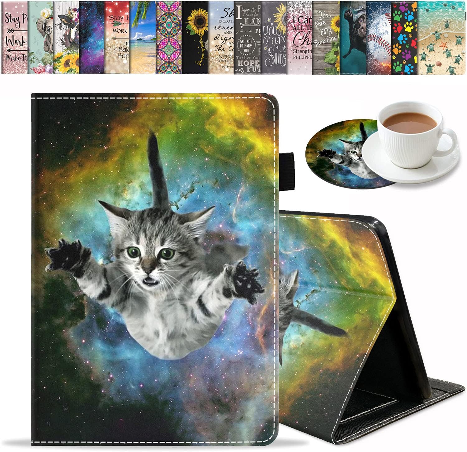 Funda para tablet Tienda Fire HD 10 y Fire HD 10 Plus (11 generación, versión 2021)  Funda de piel sintética de alta calidad con encendido