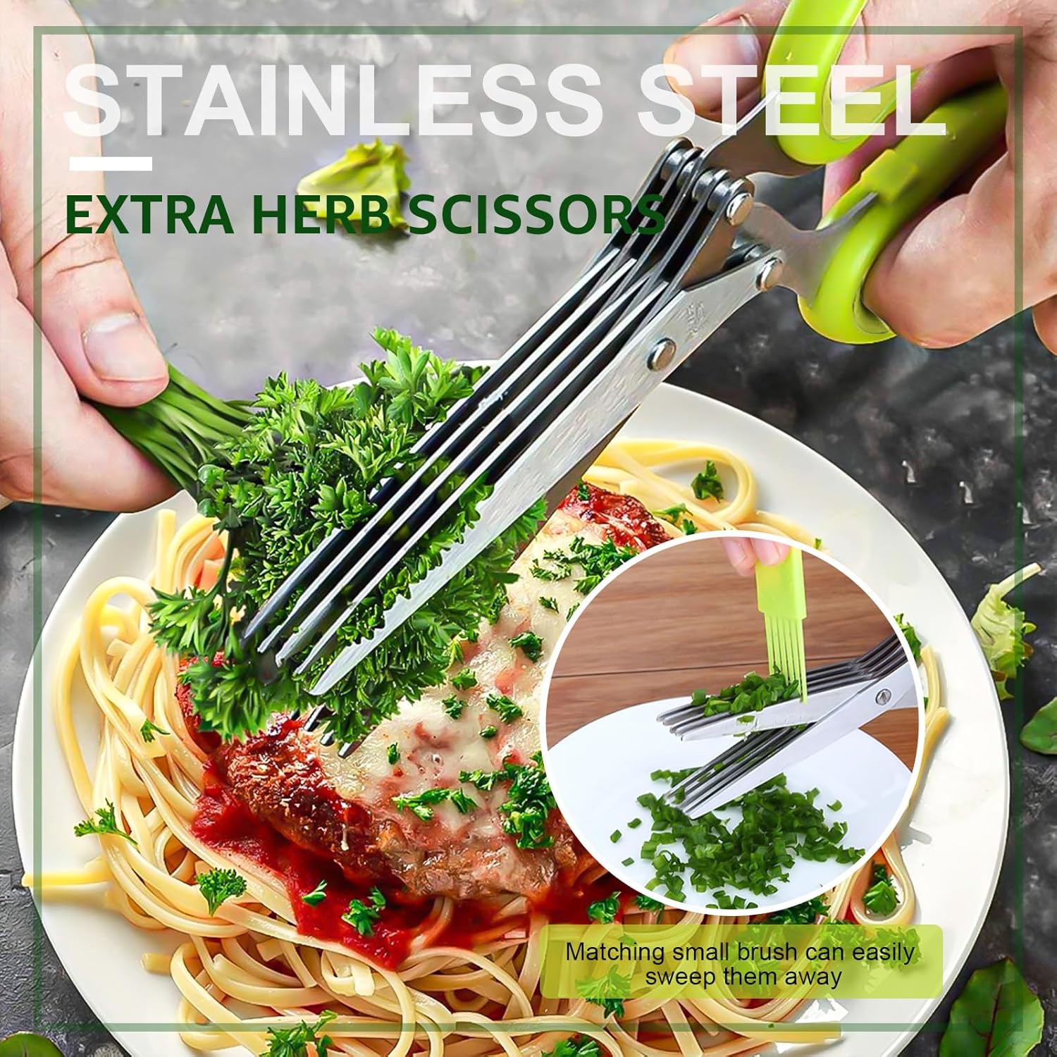 ONEBOM – Tijeras de cocina, tijeras de cocina resistentes con hoja dentada para cortar carne, alimentos, pescado, aves de corral, accesorios de