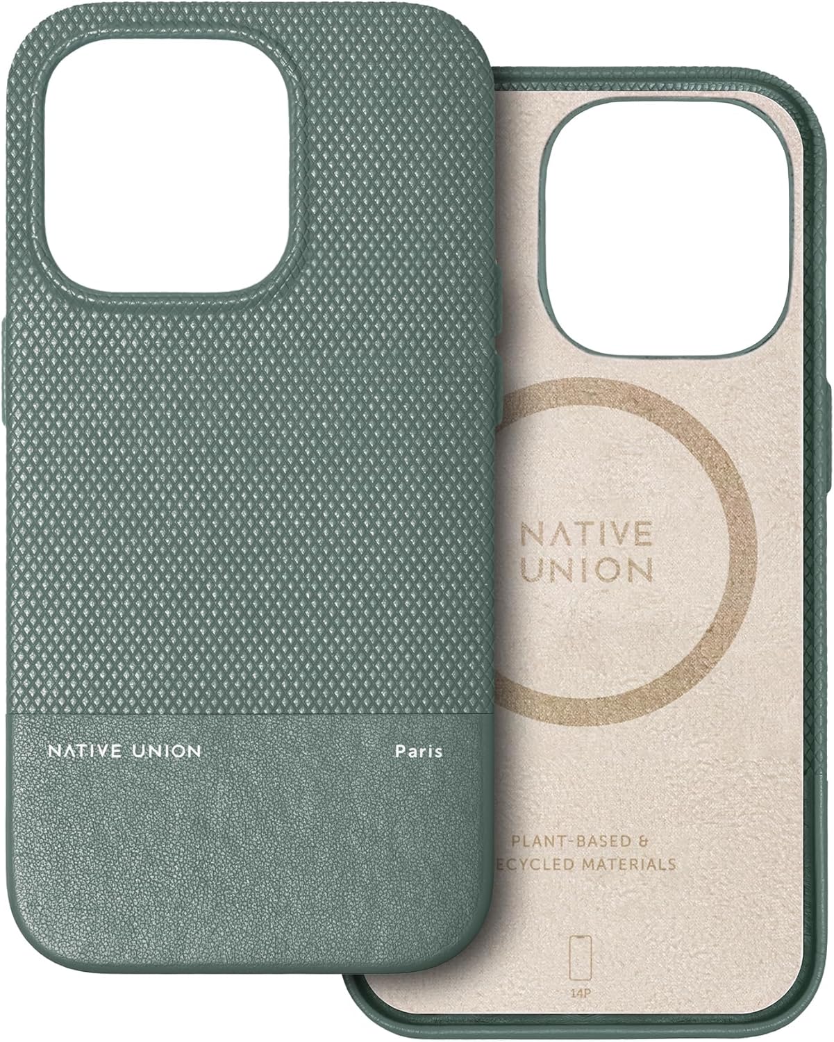 Native Union (Re Classic – Funda MagSafe compatible con imanes integrados, materiales reciclados y a base de plantas, ultraduradera, con protección