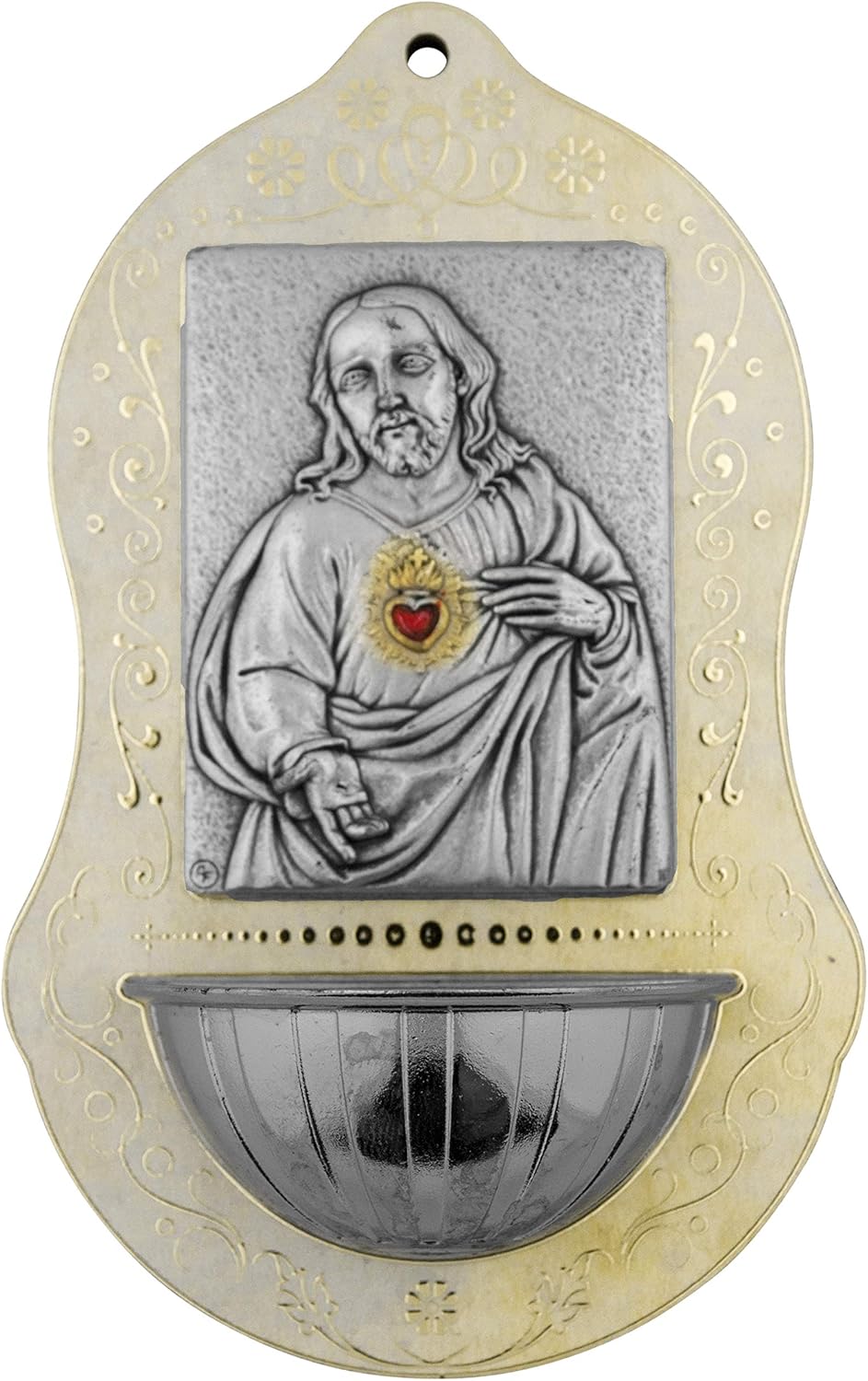 Fuente de agua bendita devocional (Sagrado Corazón de Jesús)