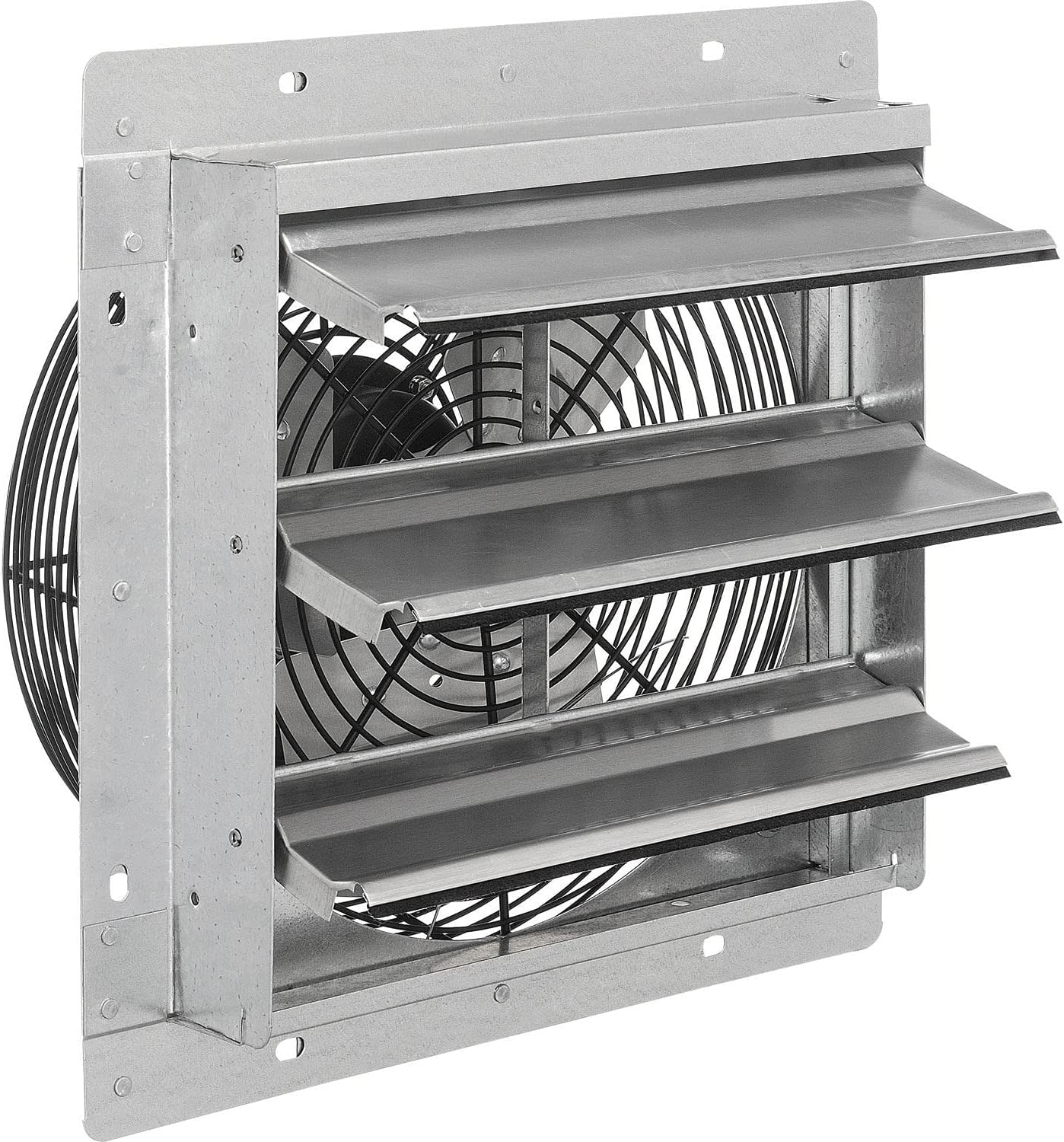 Global Industrial Ventilador de ventilación de escape de 12″ W con obturador, sola velocidad